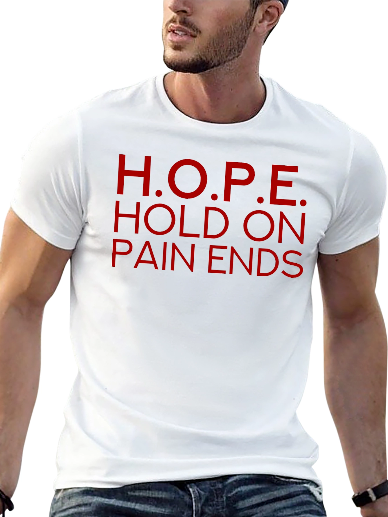 Black H.O.P.E. Graphic Tee - Hold On, Pain Ends view 13