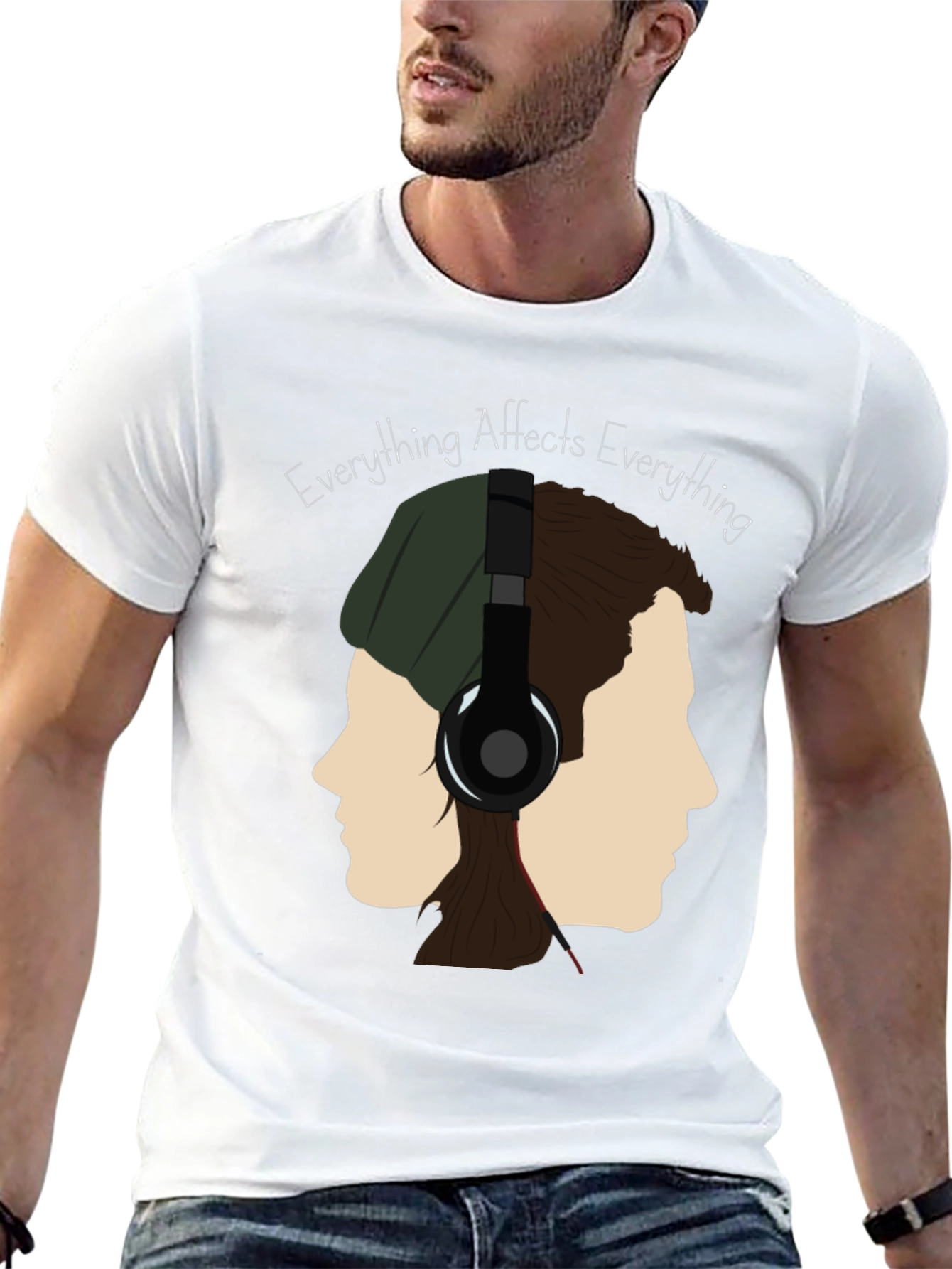 Black Everything Affects Everything T-Shirt view 13