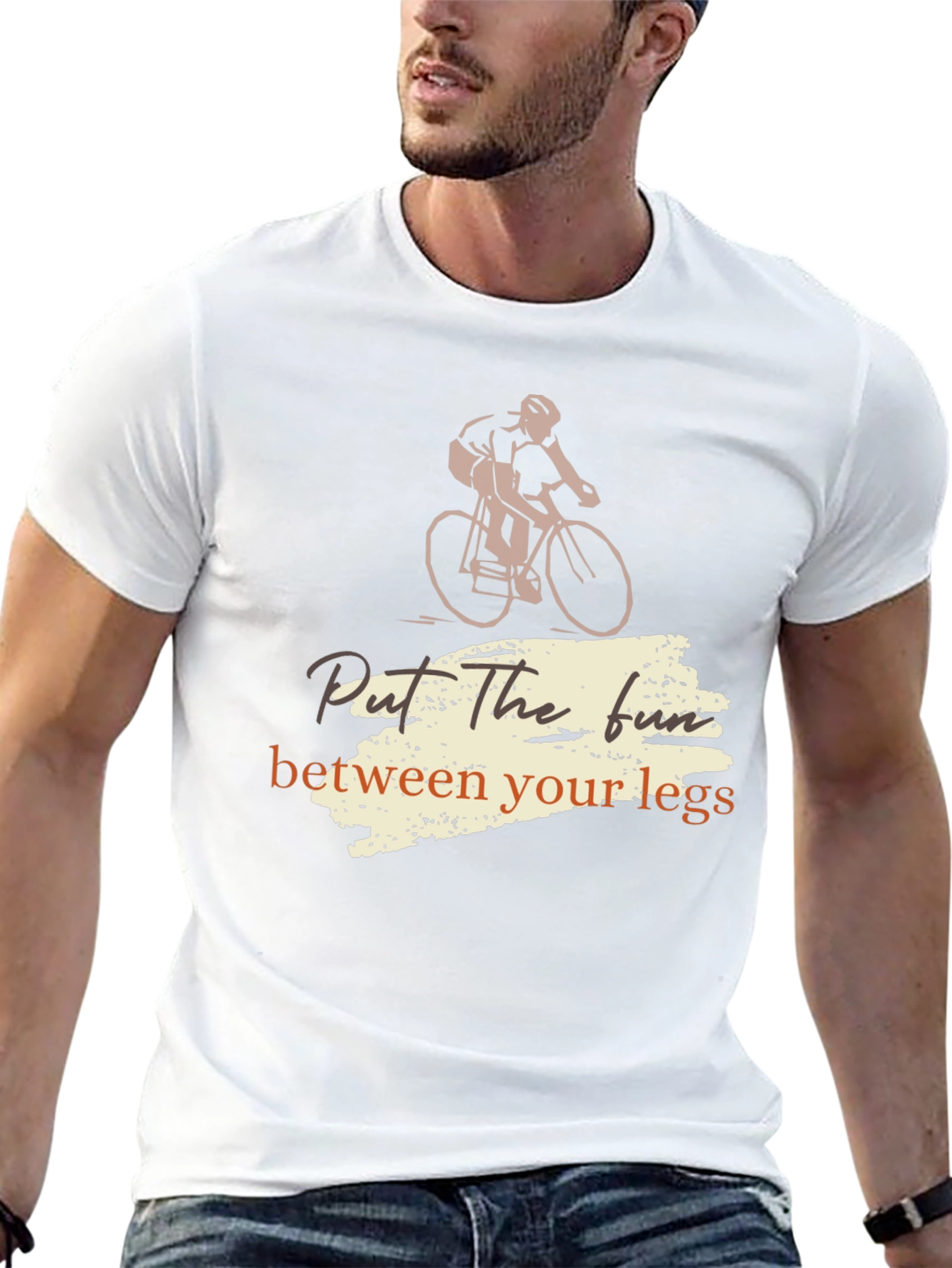 Black Cycling Fun Tee - "Put the Fun Between Your Legs" Shirt view 13