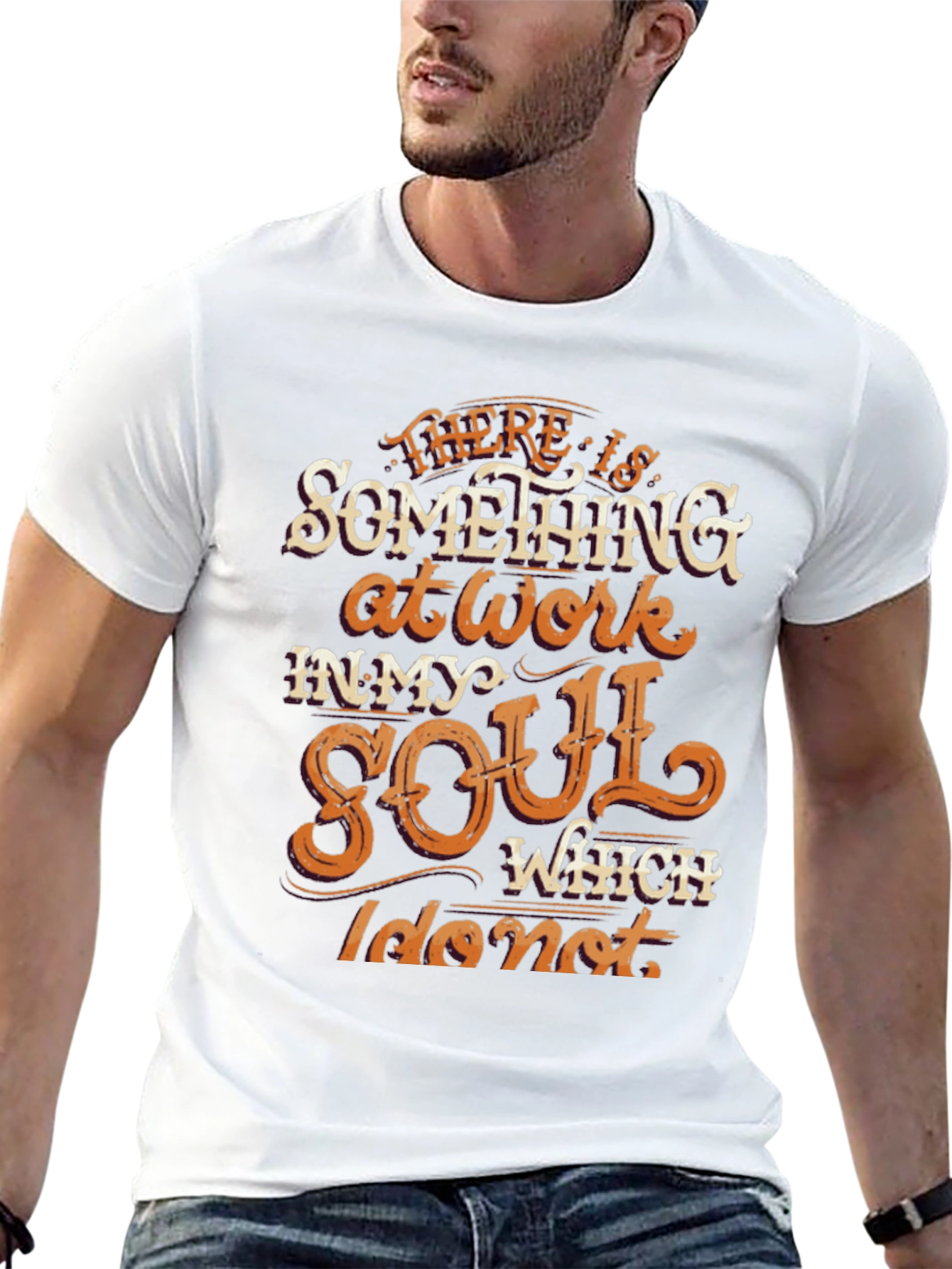 Black Soulful Graphic Tee - Inspiring Message T-Shirt view 13