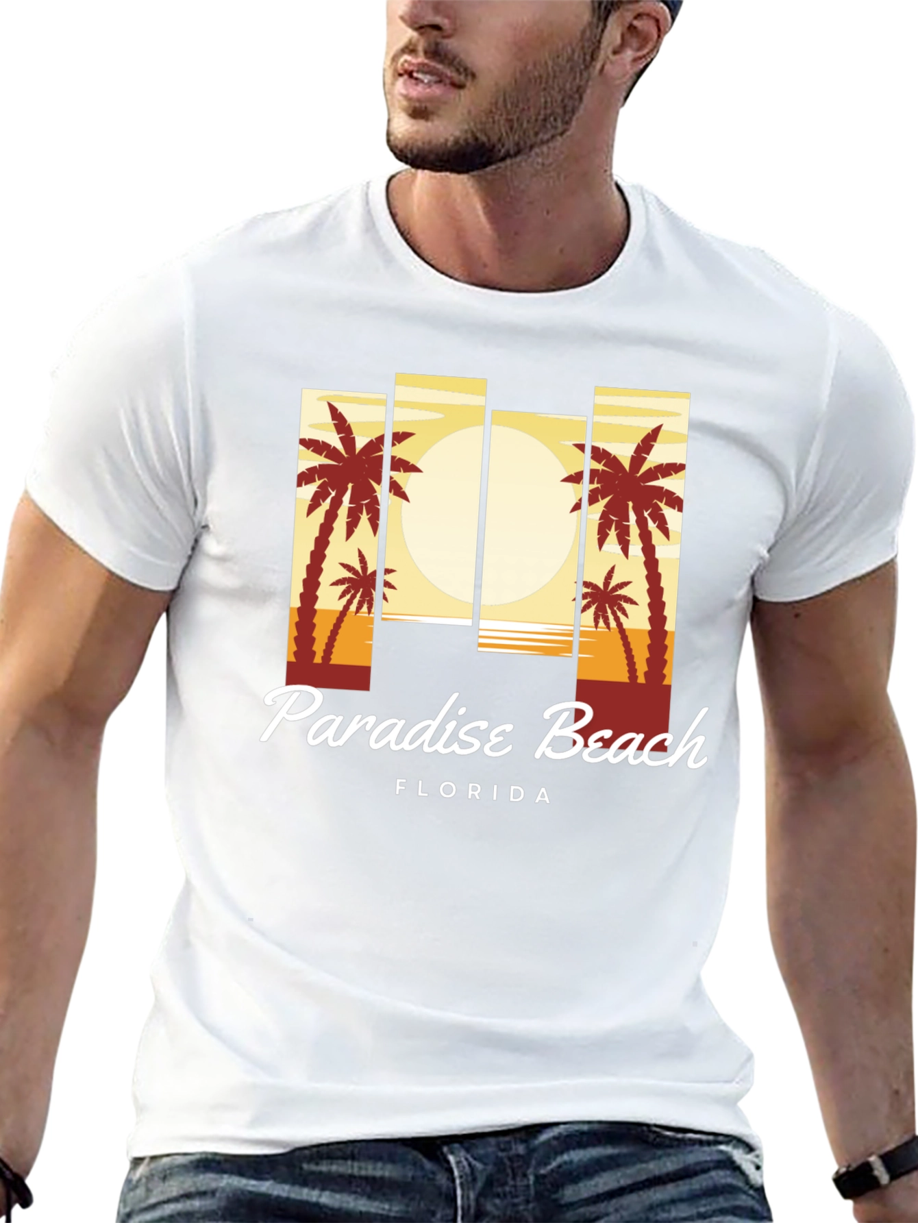 Black Paradise Beach Florida T-Shirt view 13