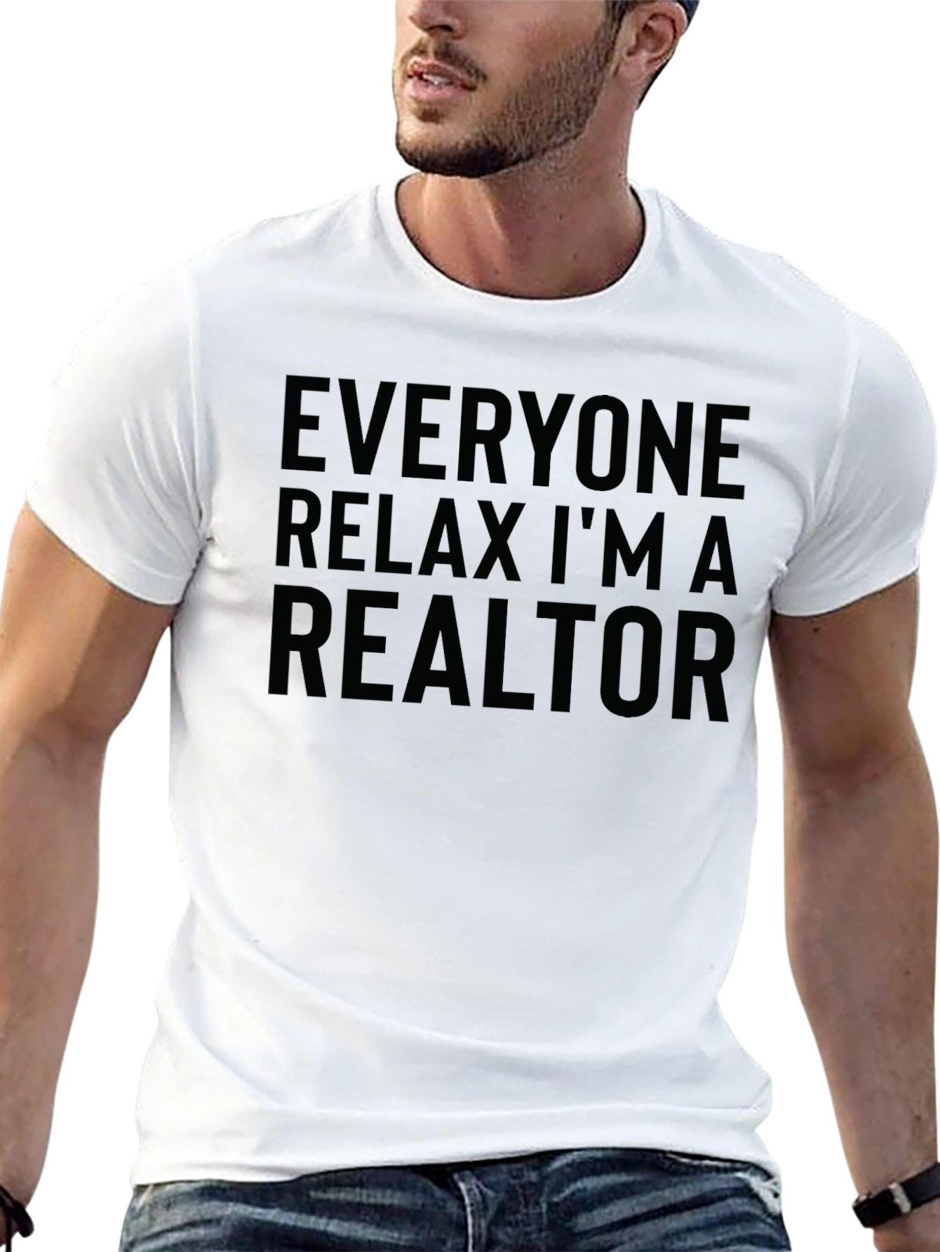 Black Realtor Humor T-Shirt: Everyone Relax! view 13
