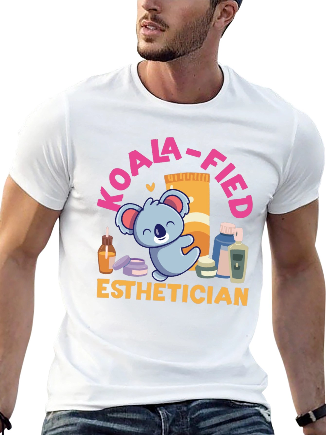 Black Koala-fied Esthetician T-Shirt view 13