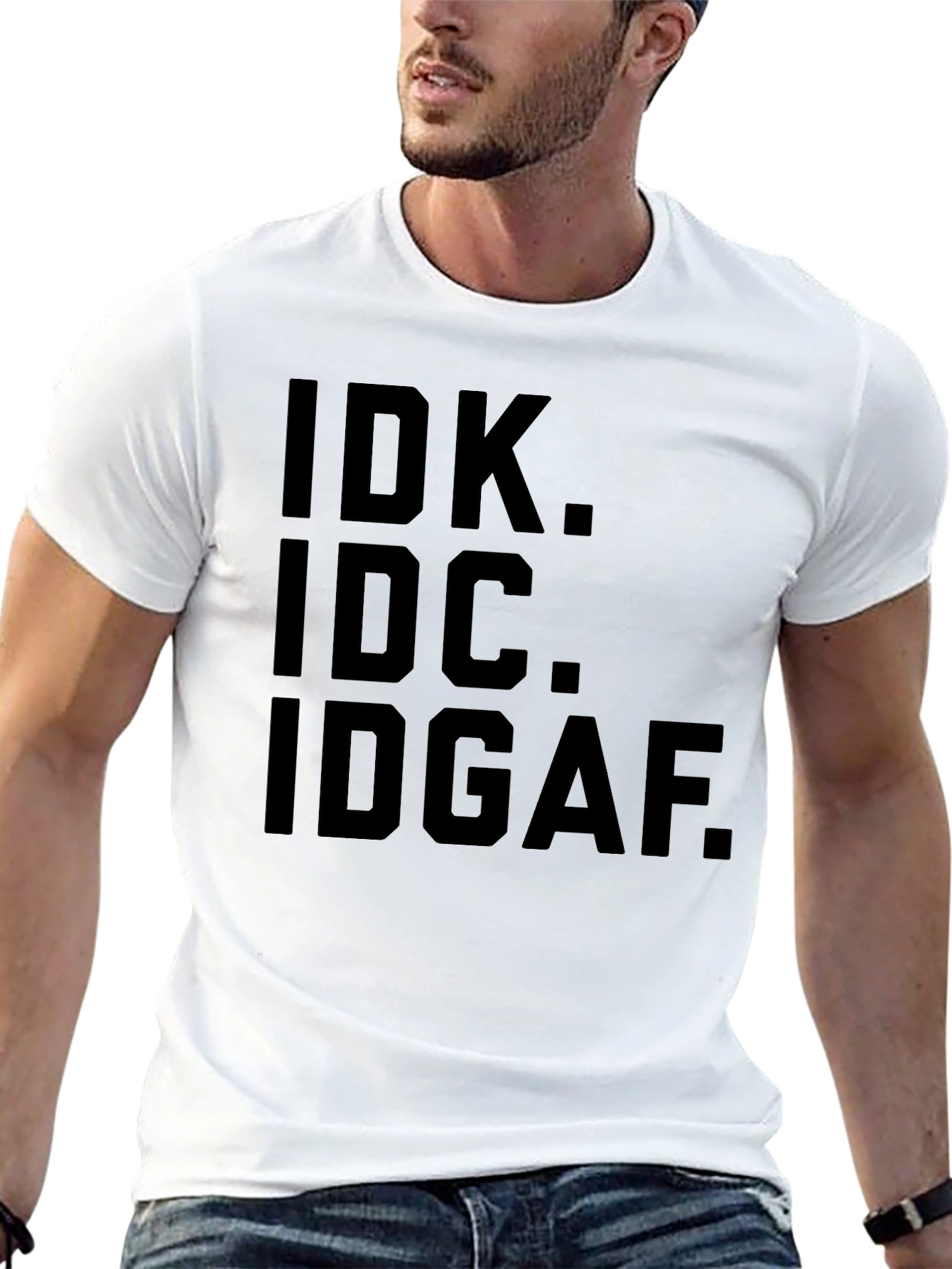 Black IDK IDC IDGAF Graphic Tee - Express Yourself! view 13