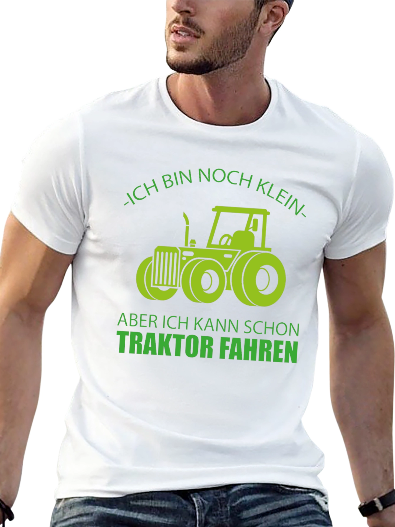 Black Tractor Driver Funny German T-Shirt view 13
