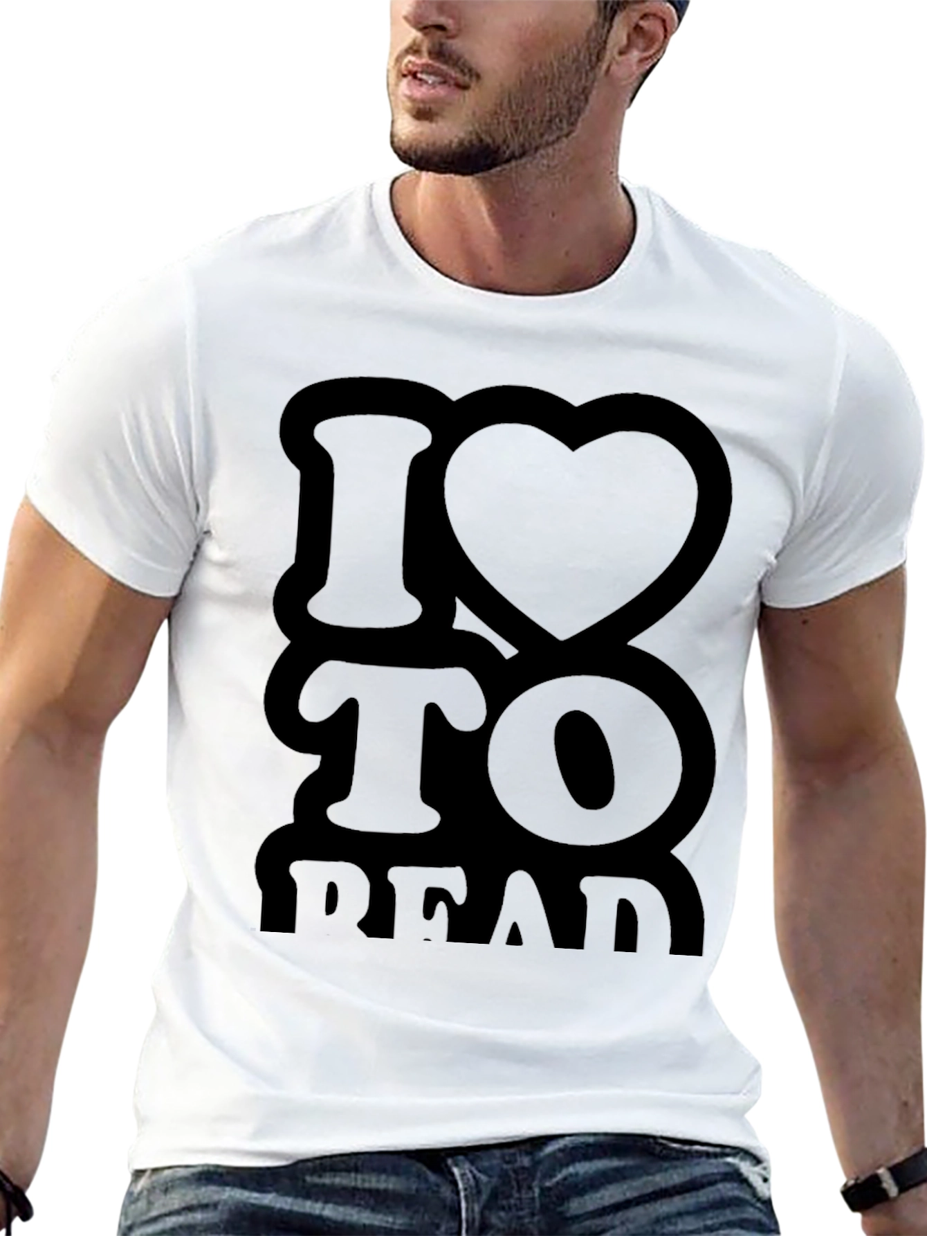 Black I Heart to Read Black T-Shirt view 13