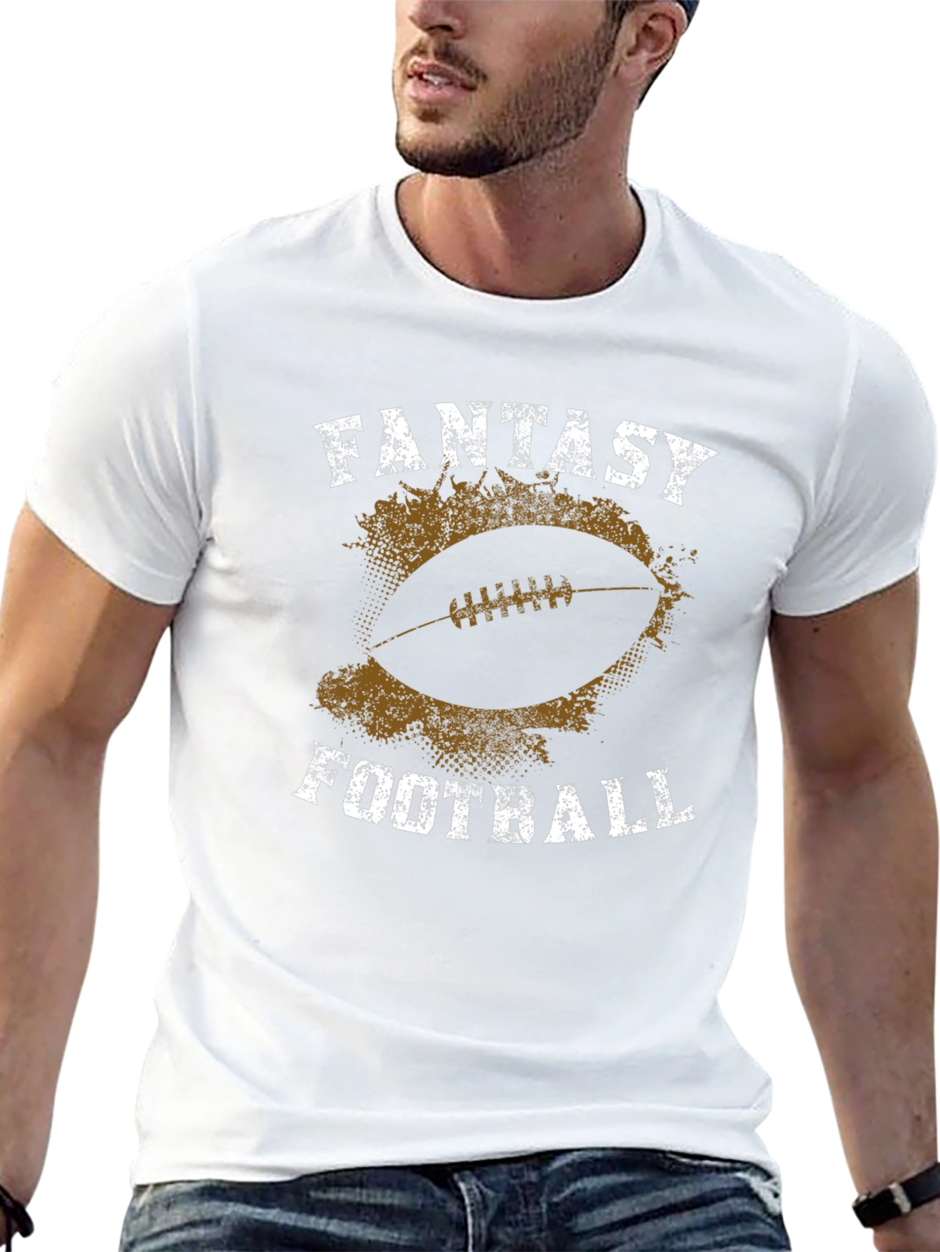 Black Fantasy Football Graphic T-Shirt view 13