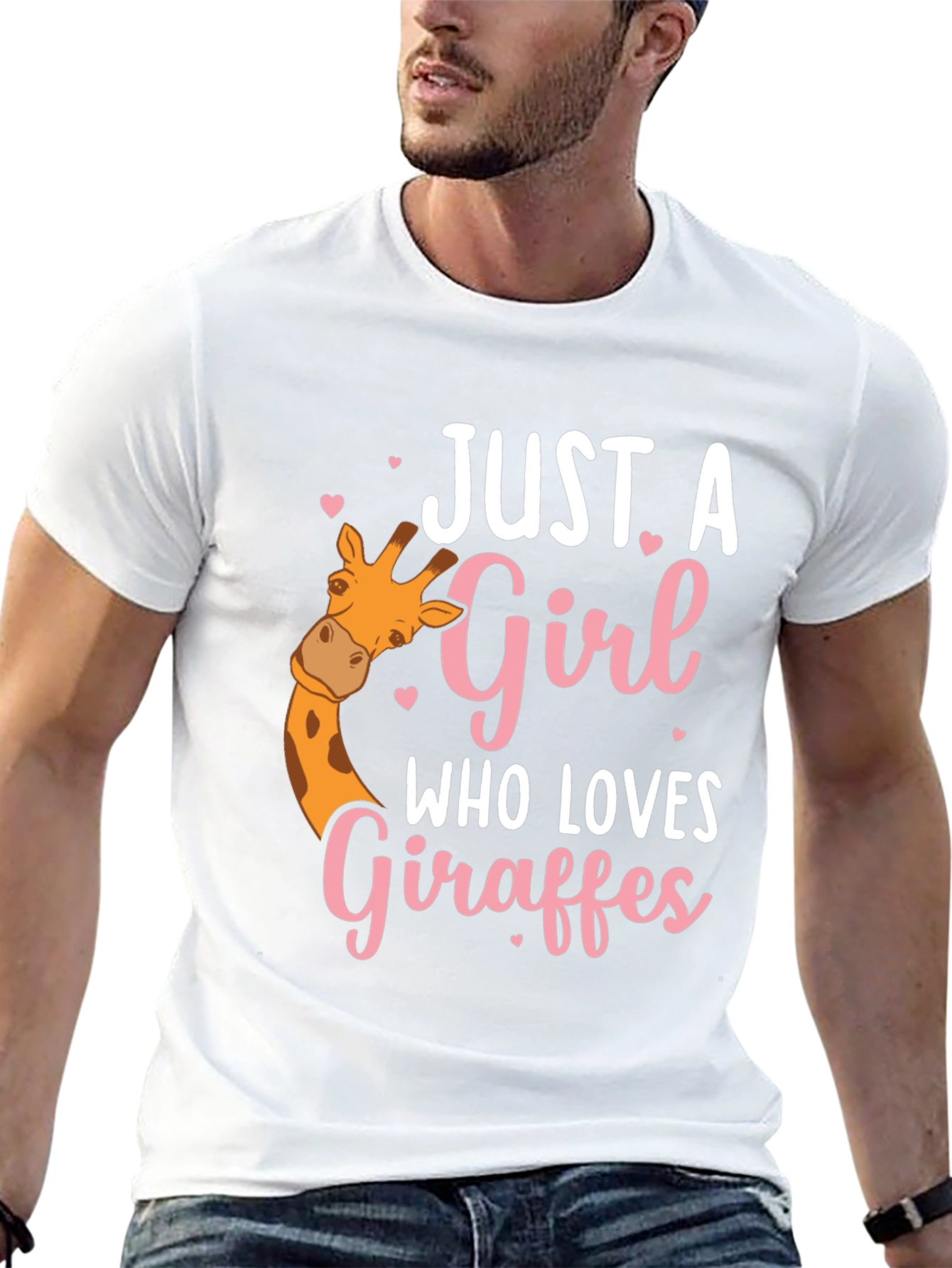 Black Giraffe Lover T-Shirt - Cute Giraffe Girl Tee view 13