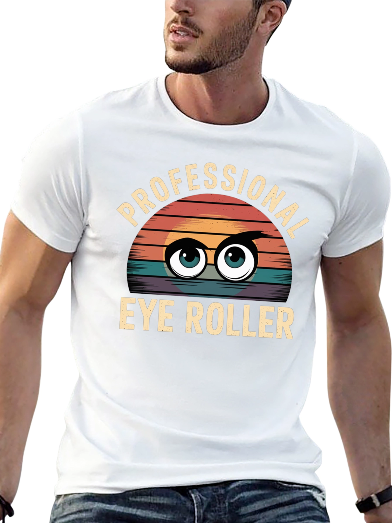Black Professional Eye Roller T-Shirt view 13