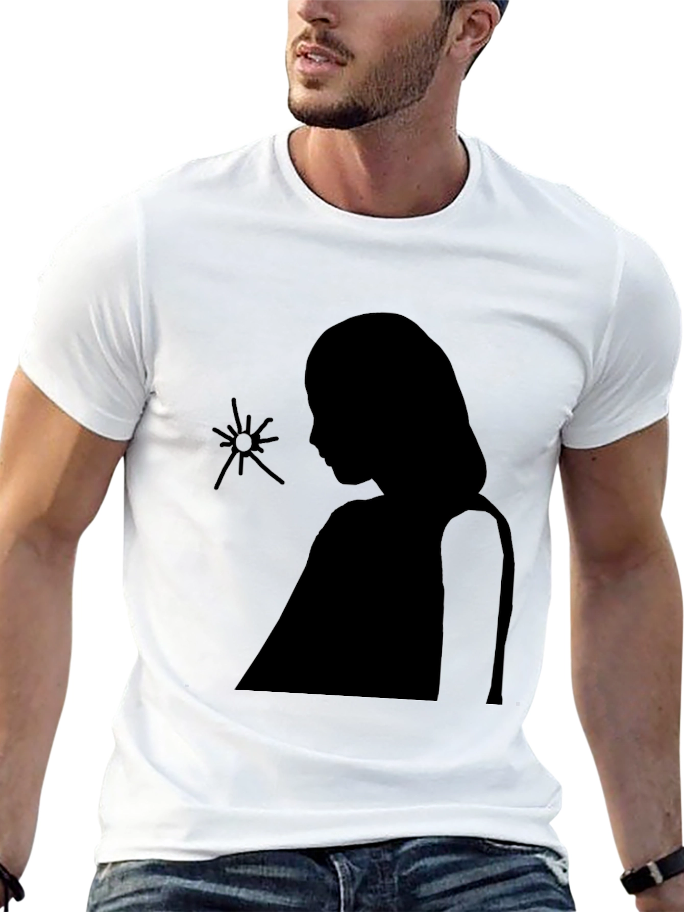 Black Silhouette Graphic Black Tee view 13