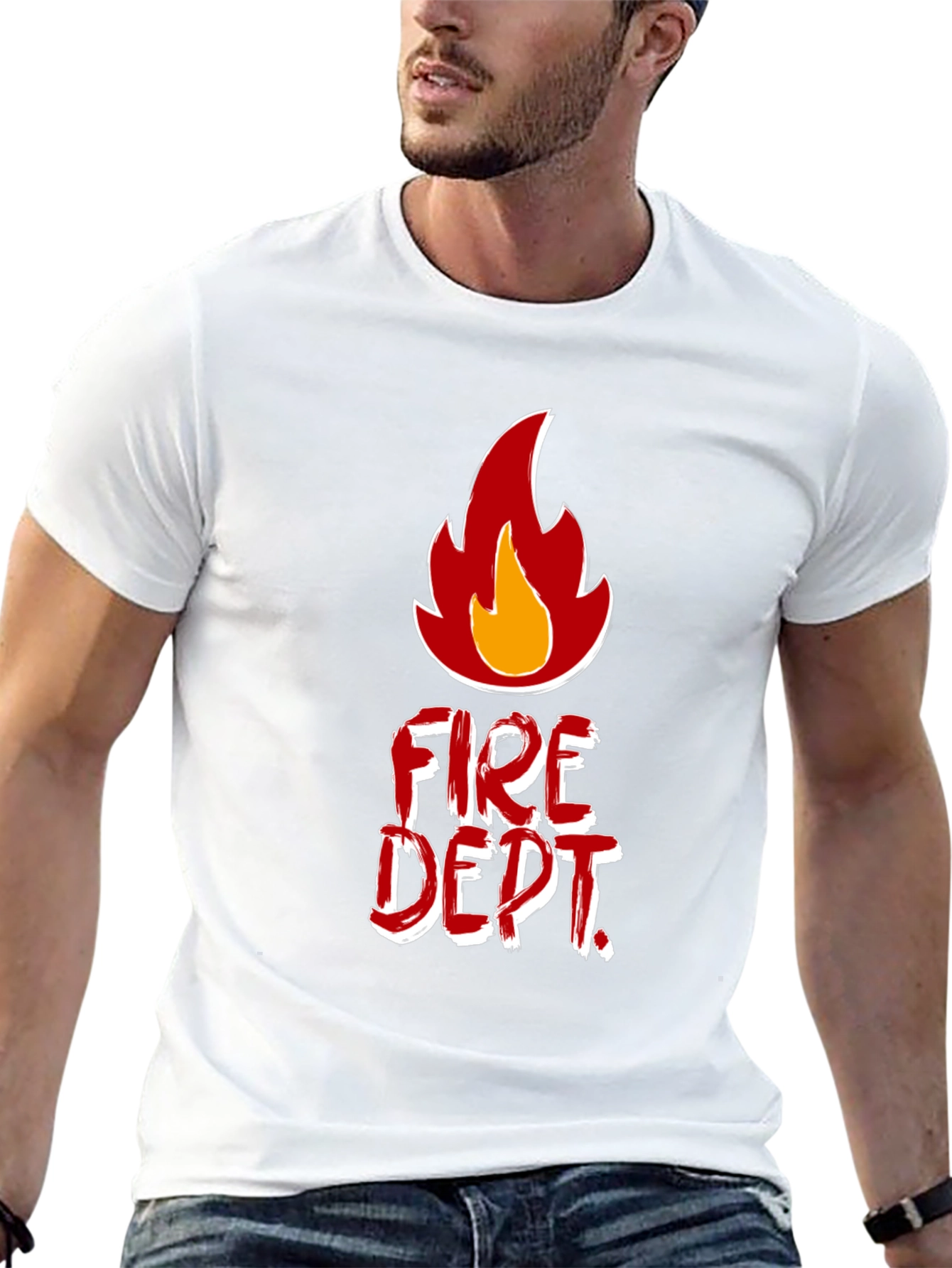 Black Fire Dept. T-Shirt - Bold Graphic Tee for Firefighters view 13