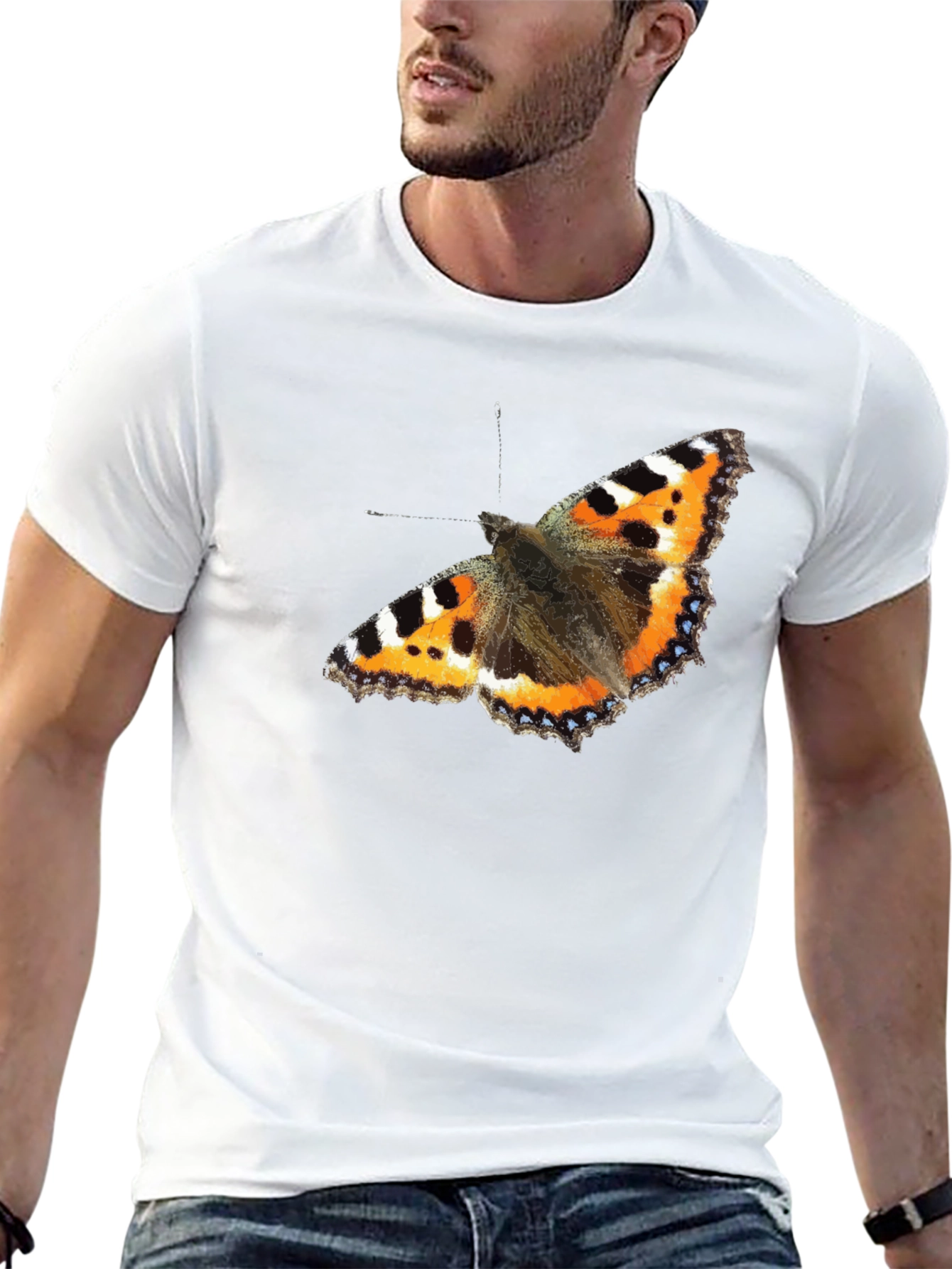 Black Butterfly Graphic Black T-Shirt view 13