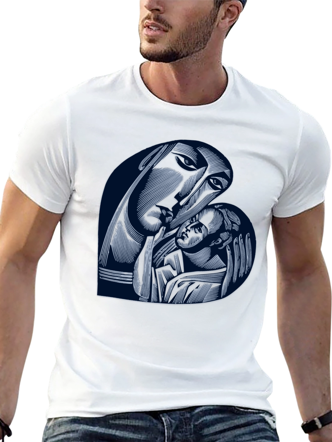 Black Madonna and Child Graphic T-Shirt view 13