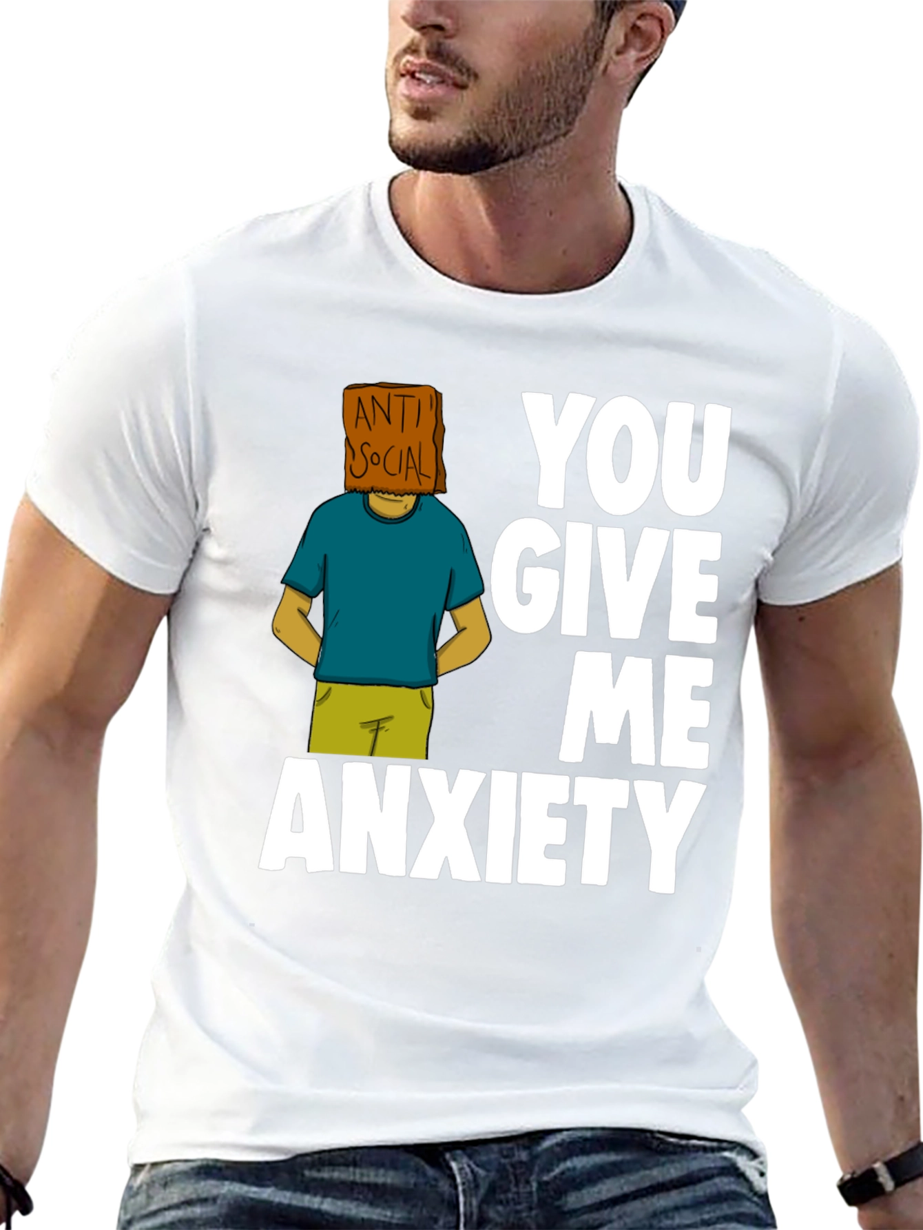 Black Anti-Social Anxiety T-Shirt view 13