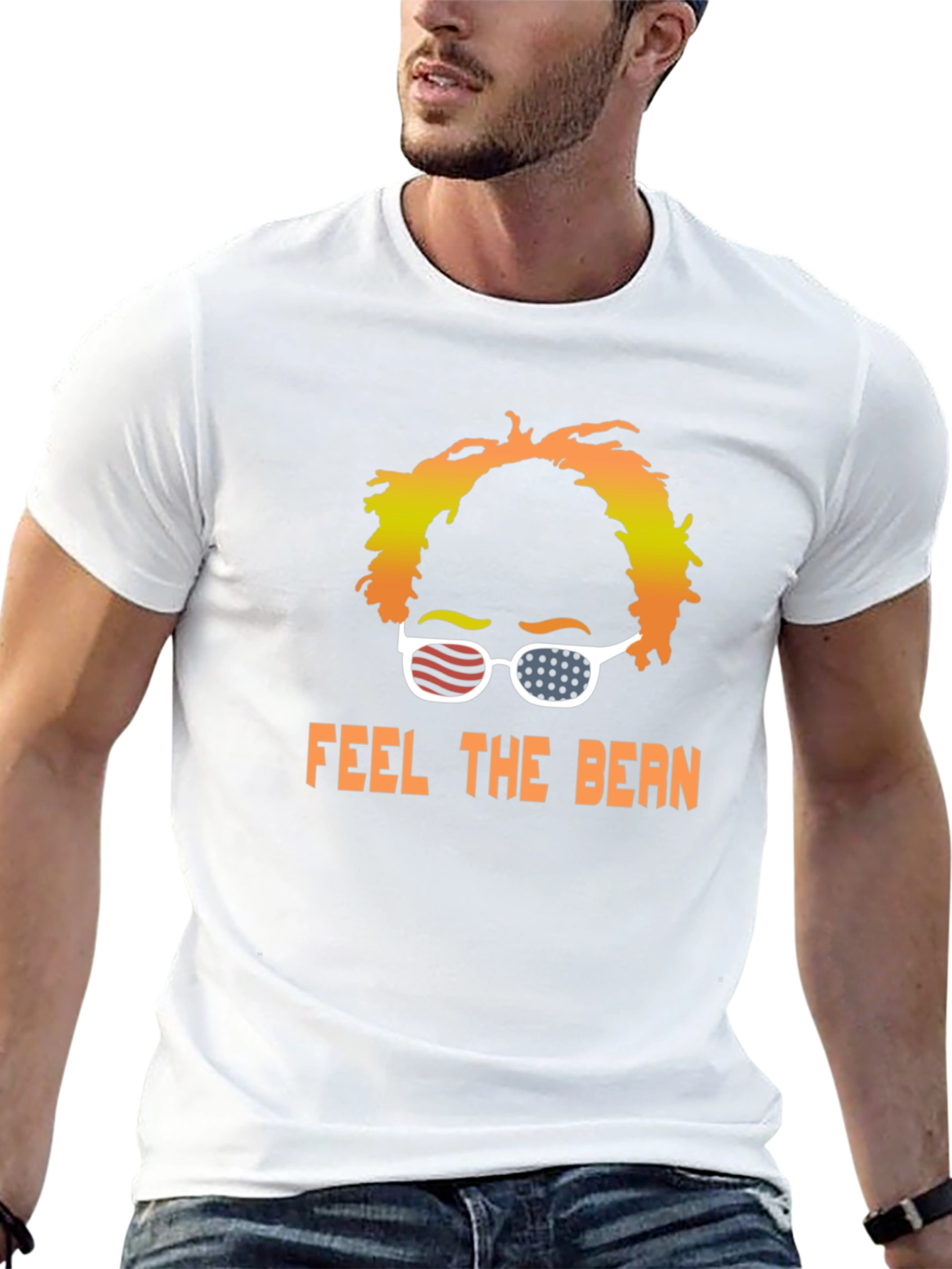 Black Feel the Bern T-Shirt - Political Graphic Tee view 13