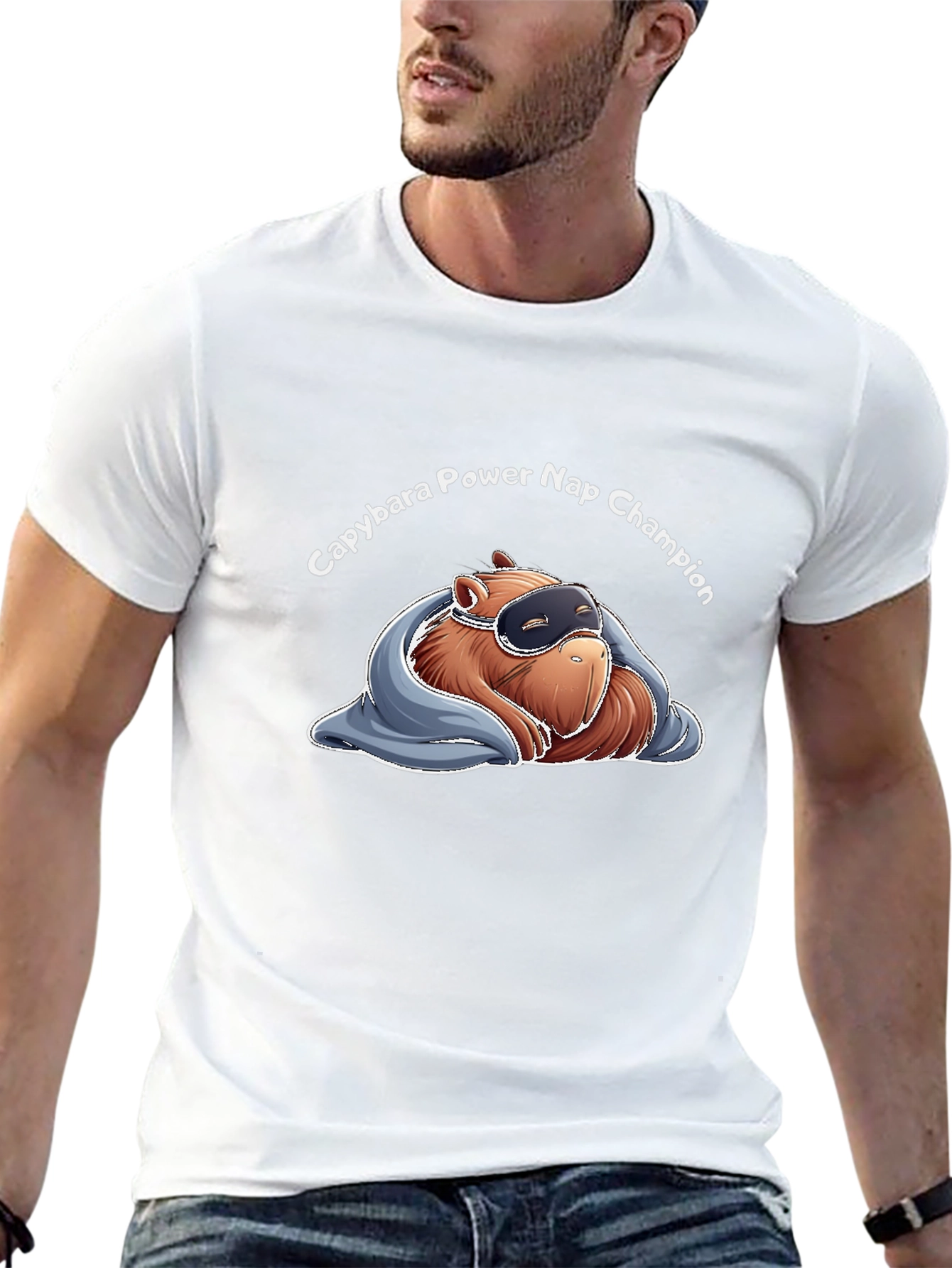 Black Capybara Power Nap Champion Graphic T-Shirt view 13