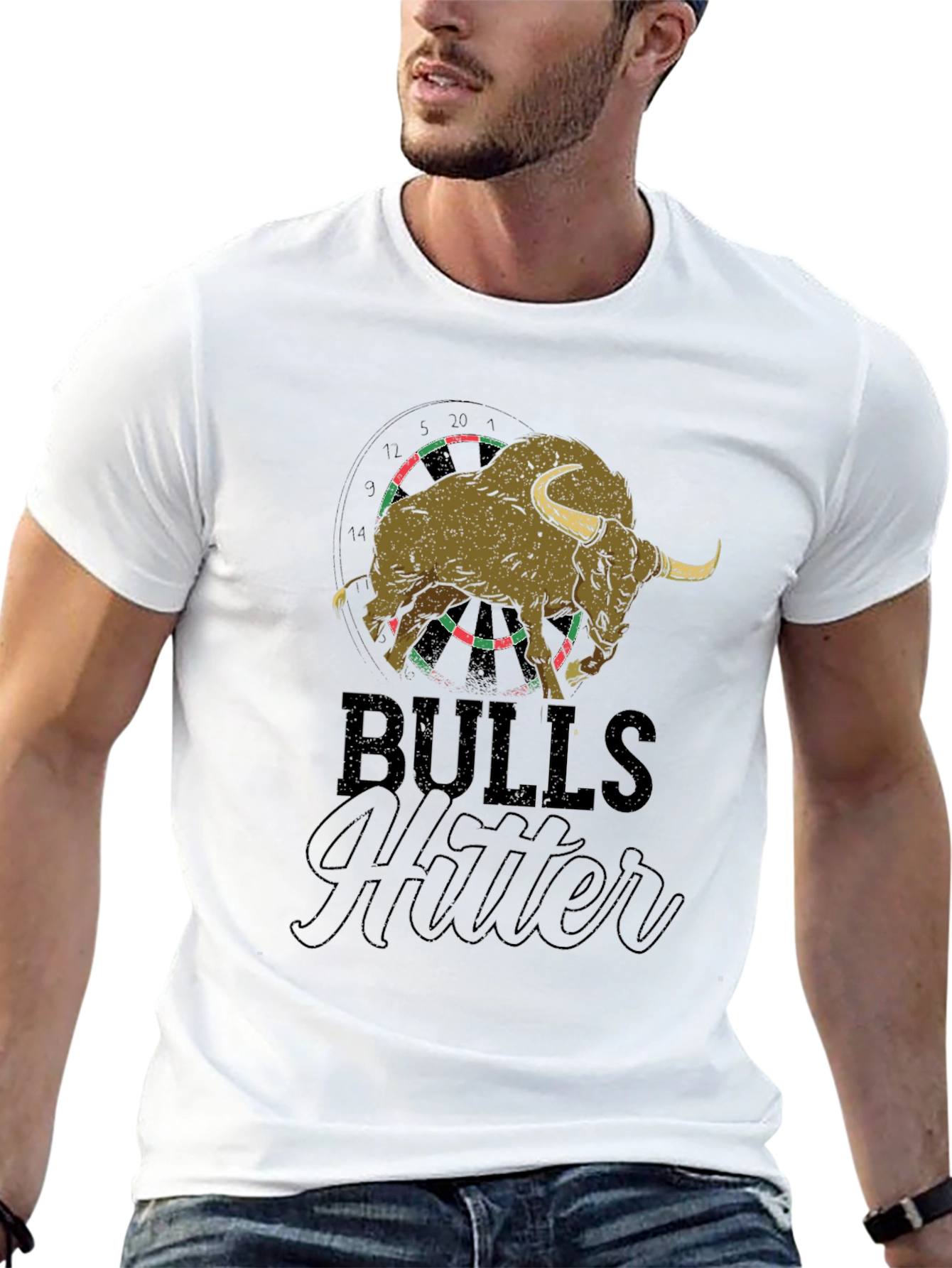 Black Bulls Hitter Graphic T-Shirt view 13