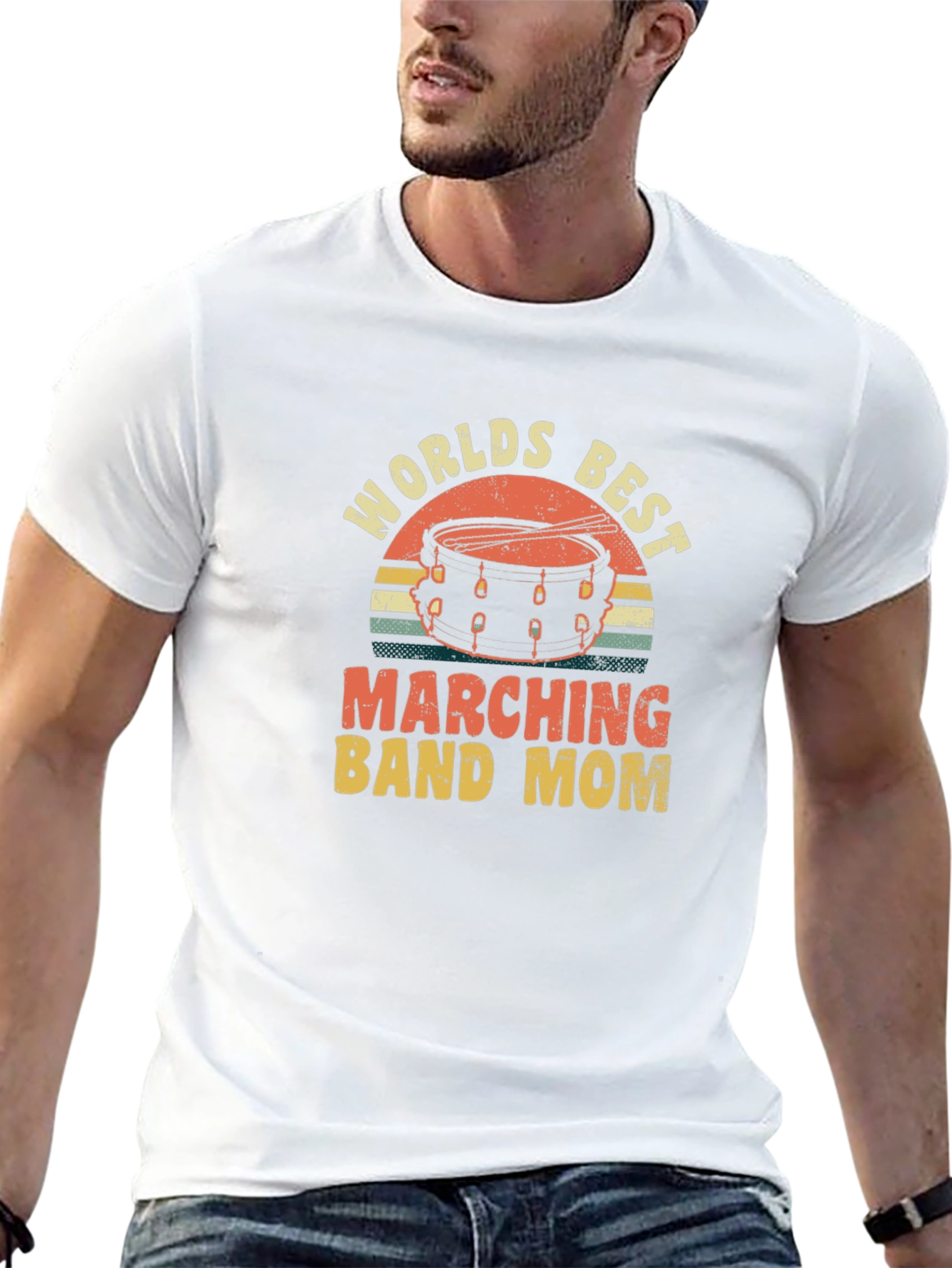 Black Worlds Best Marching Band Mom T-Shirt view 13