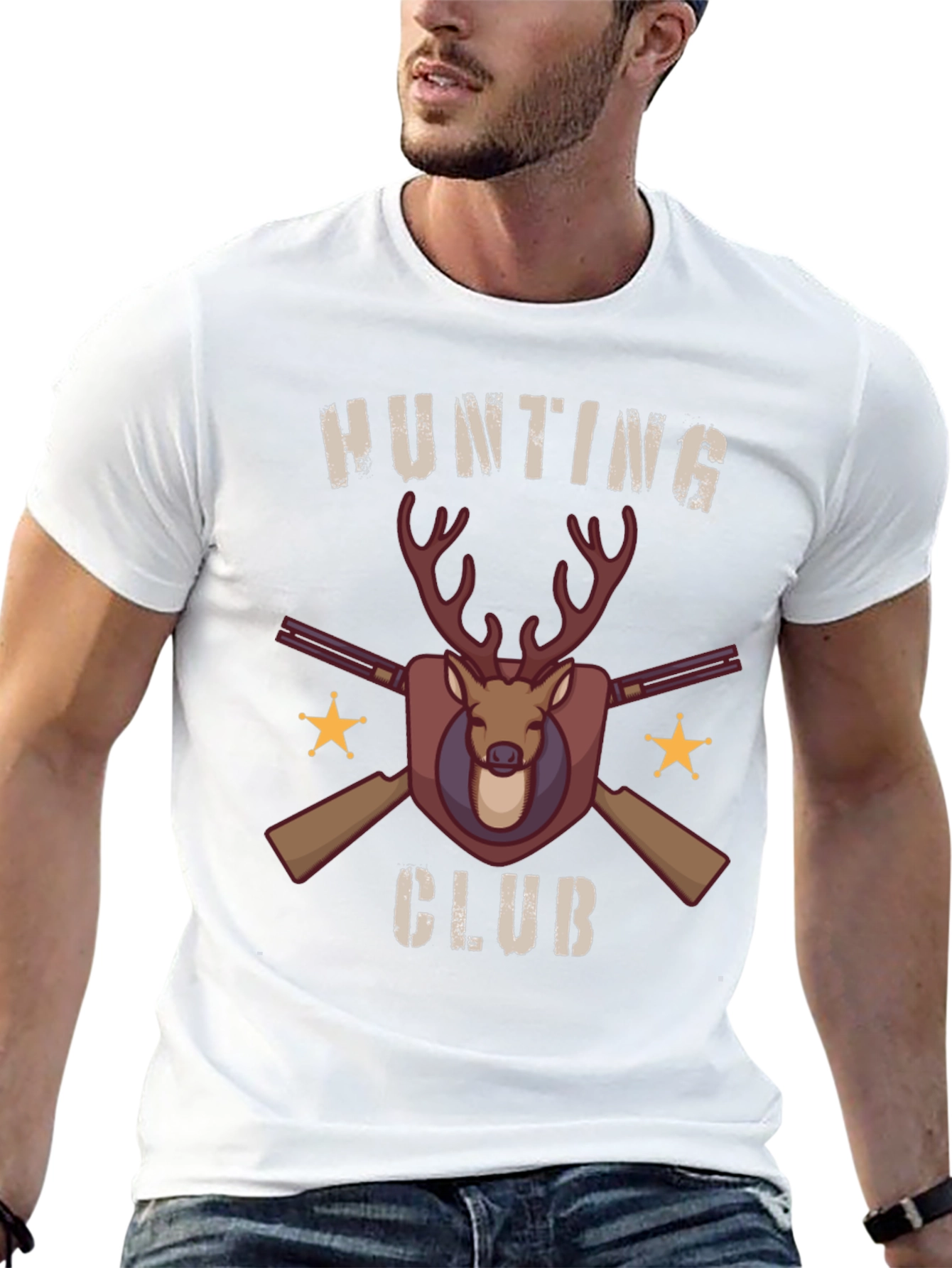 Black Hunting Club Graphic T-Shirt - Black view 13