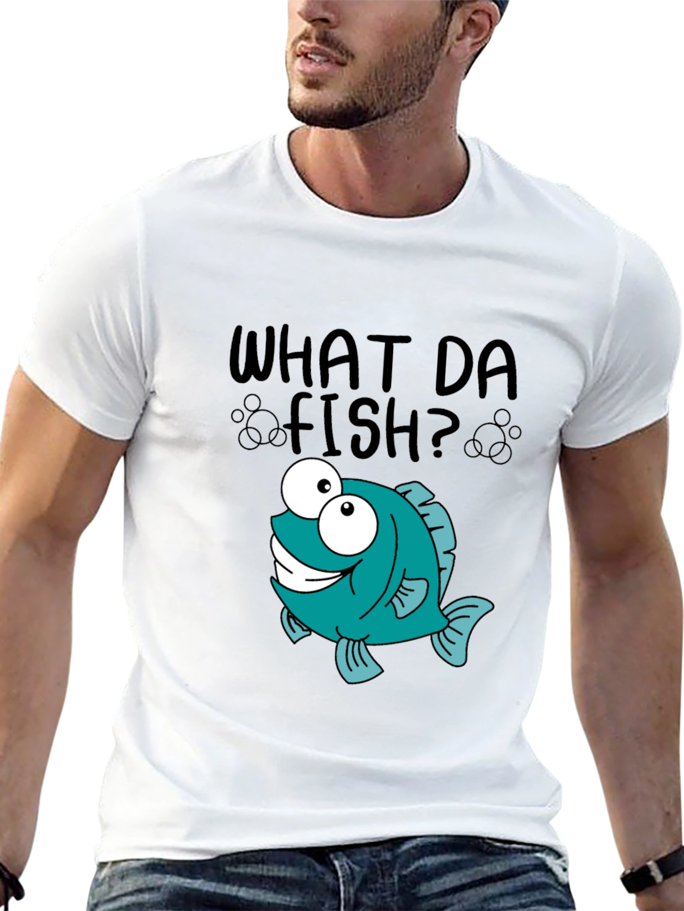 What Da Fish T-Shirt - Cartoon Fish Graphic Tee - 13