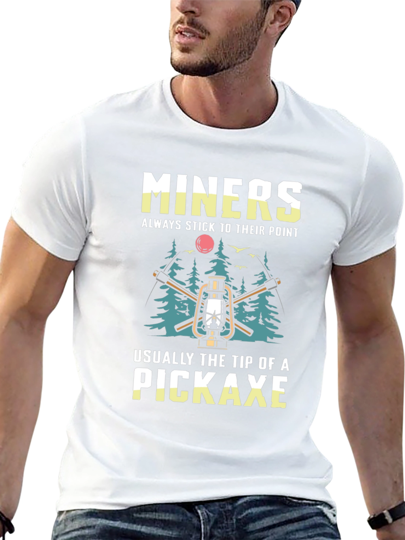 Black Miners Pickaxe T-Shirt - Always Stick to Their Point view 13