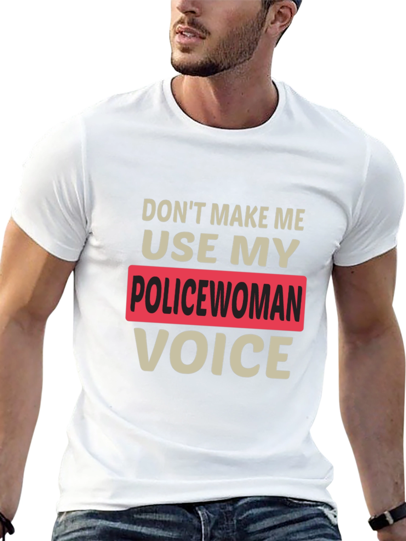 Black Don't Make Me Use My Policewoman Voice T-Shirt view 13