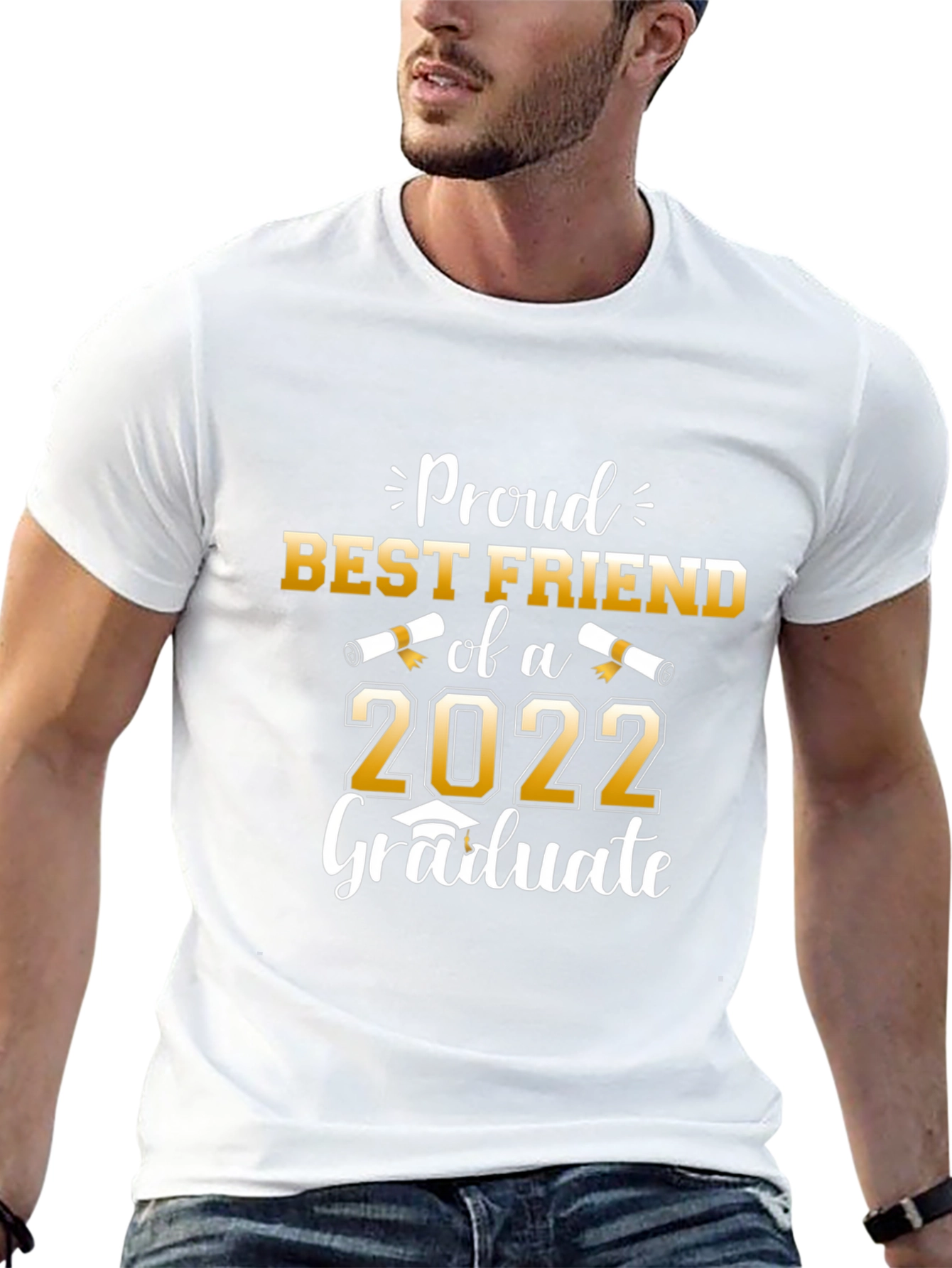 Black Proud Best Friend of a 2022 Graduate Black T-Shirt view 13