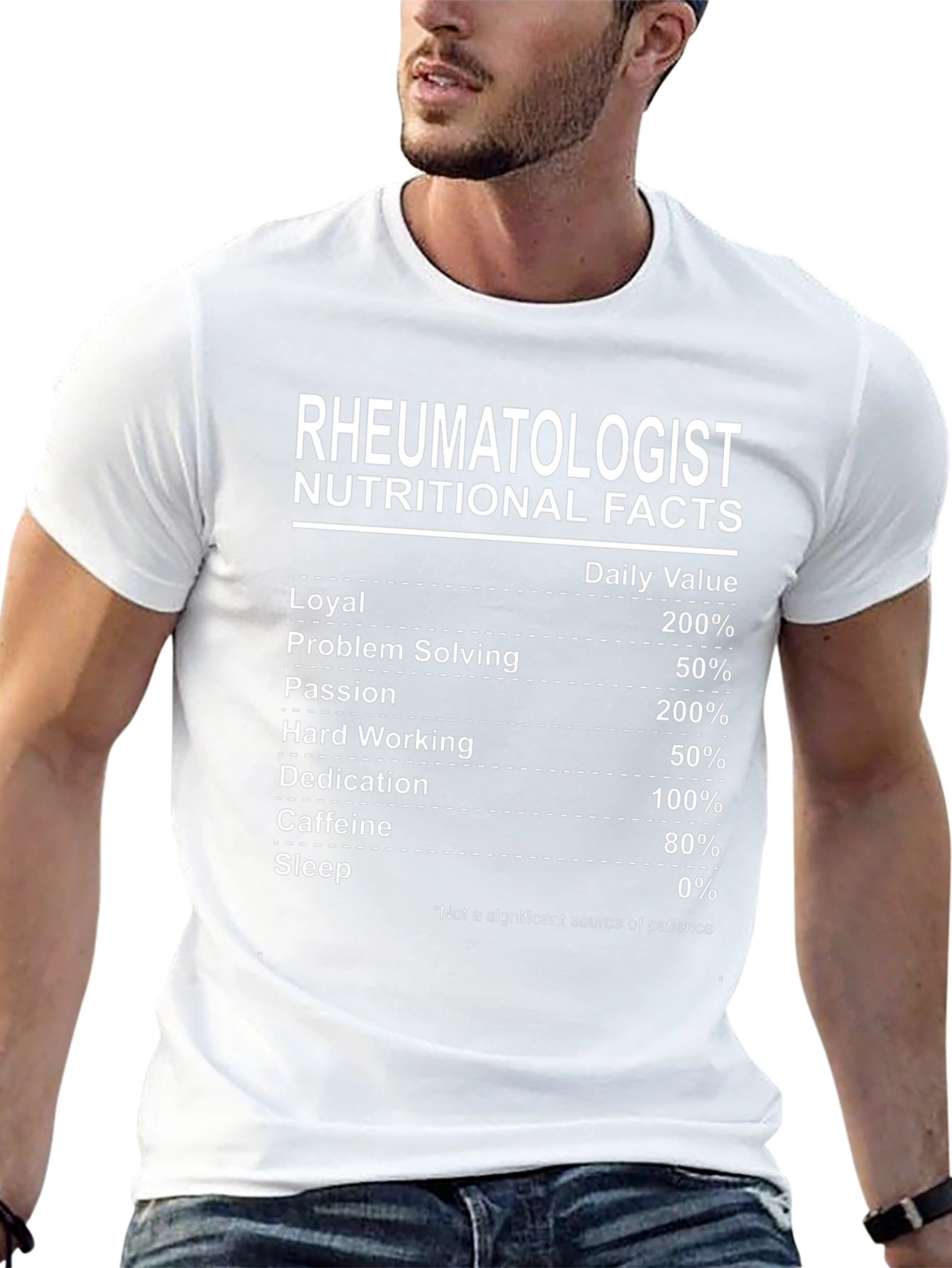Black Rheumatologist Nutritional Facts T-Shirt view 13