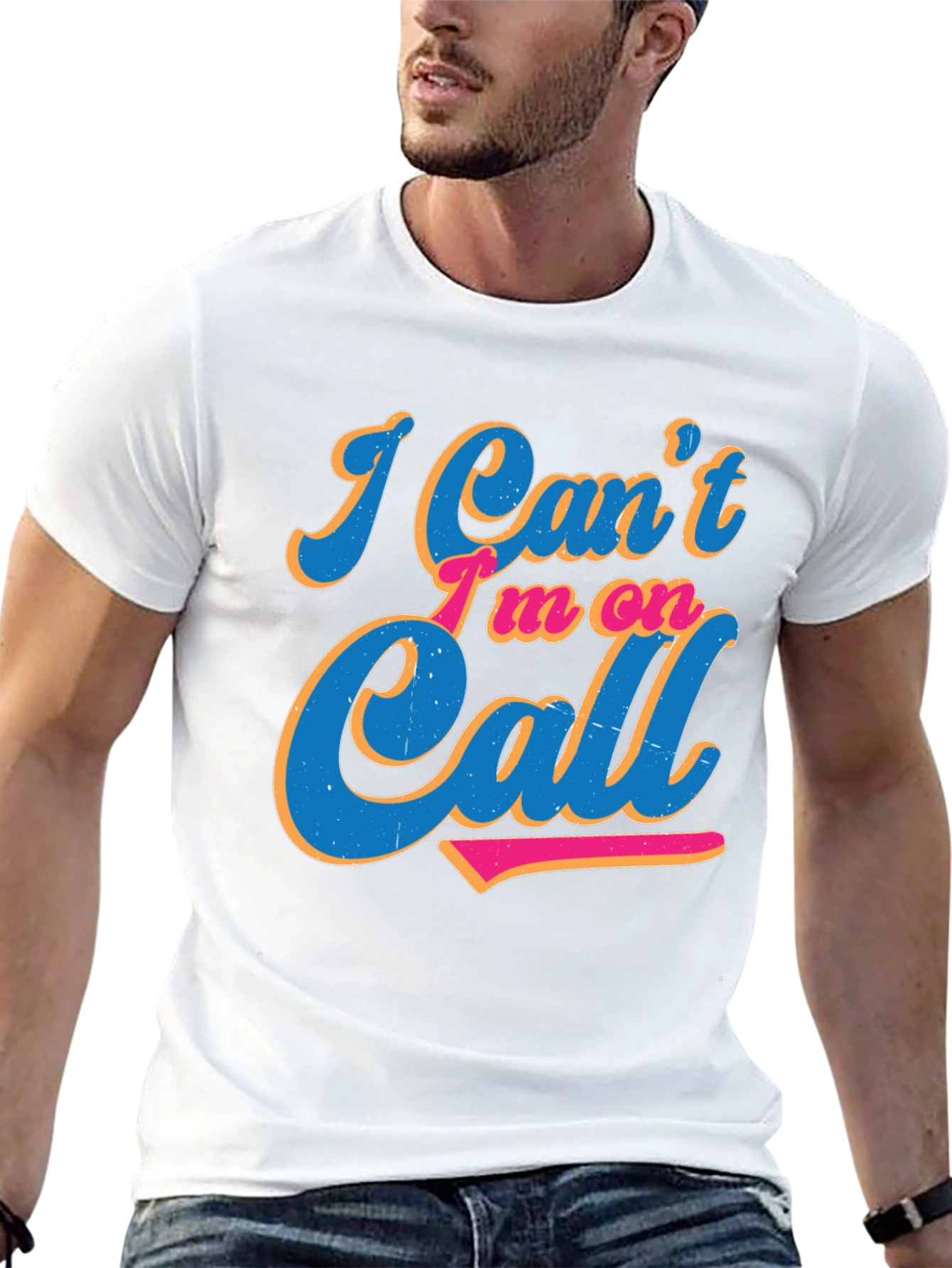 Black I'm On Call Graphic Tee - Black Crewneck Shirt view 13