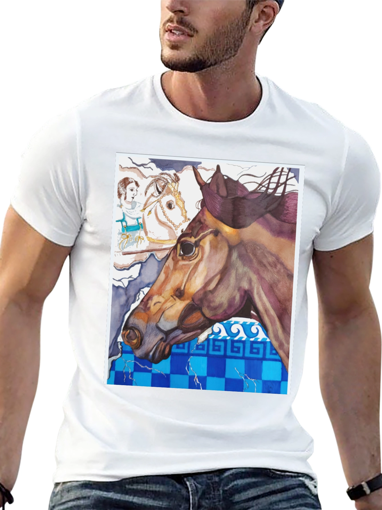 Black Horse Art Graphic Tee view 13