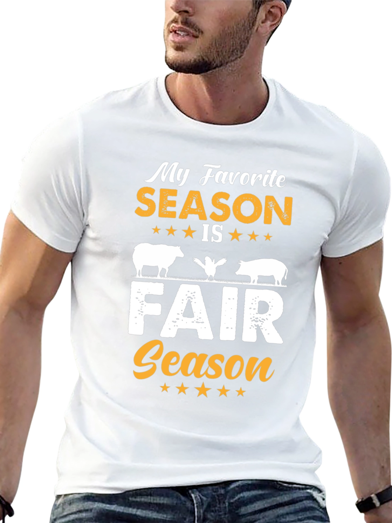 Black My Favorite Season is Fair Season T-Shirt view 13