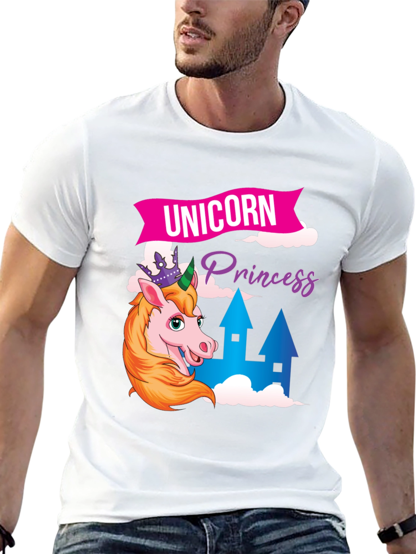 Black Unicorn Princess T-Shirt - Fun Graphic Tee view 13
