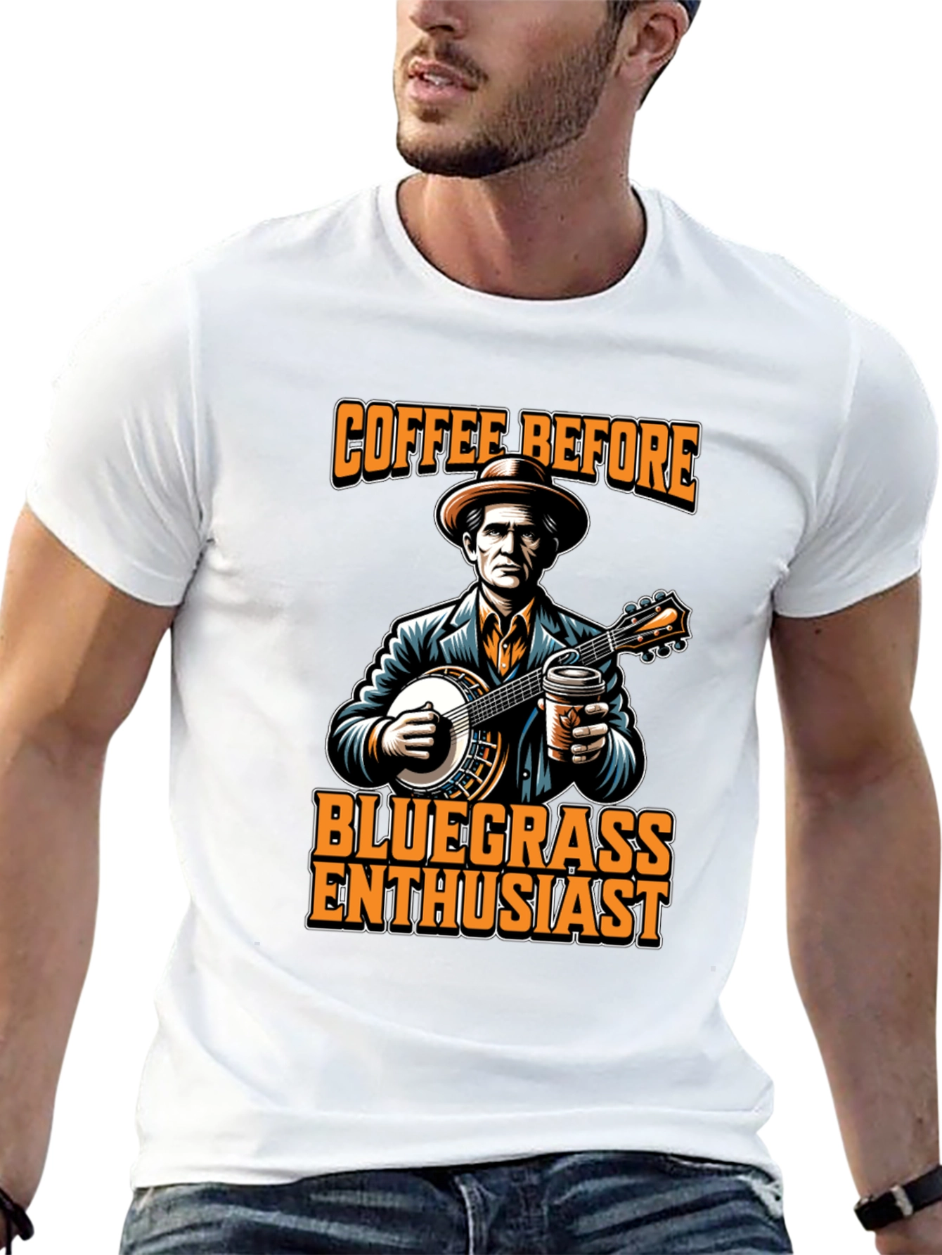 Black Coffee Before Bluegrass T-Shirt view 13