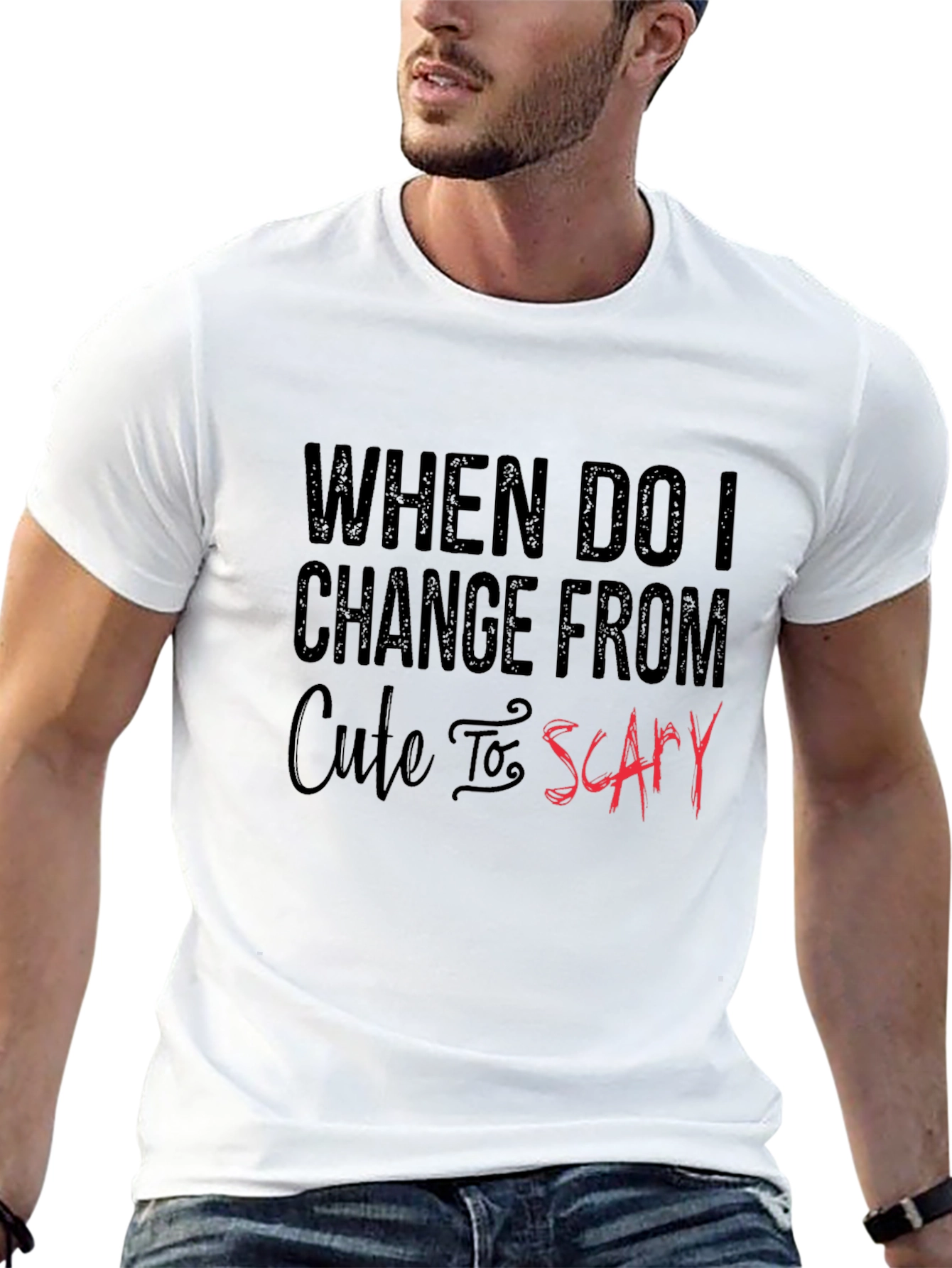 Black Cute to Scary Graphic Tee view 13