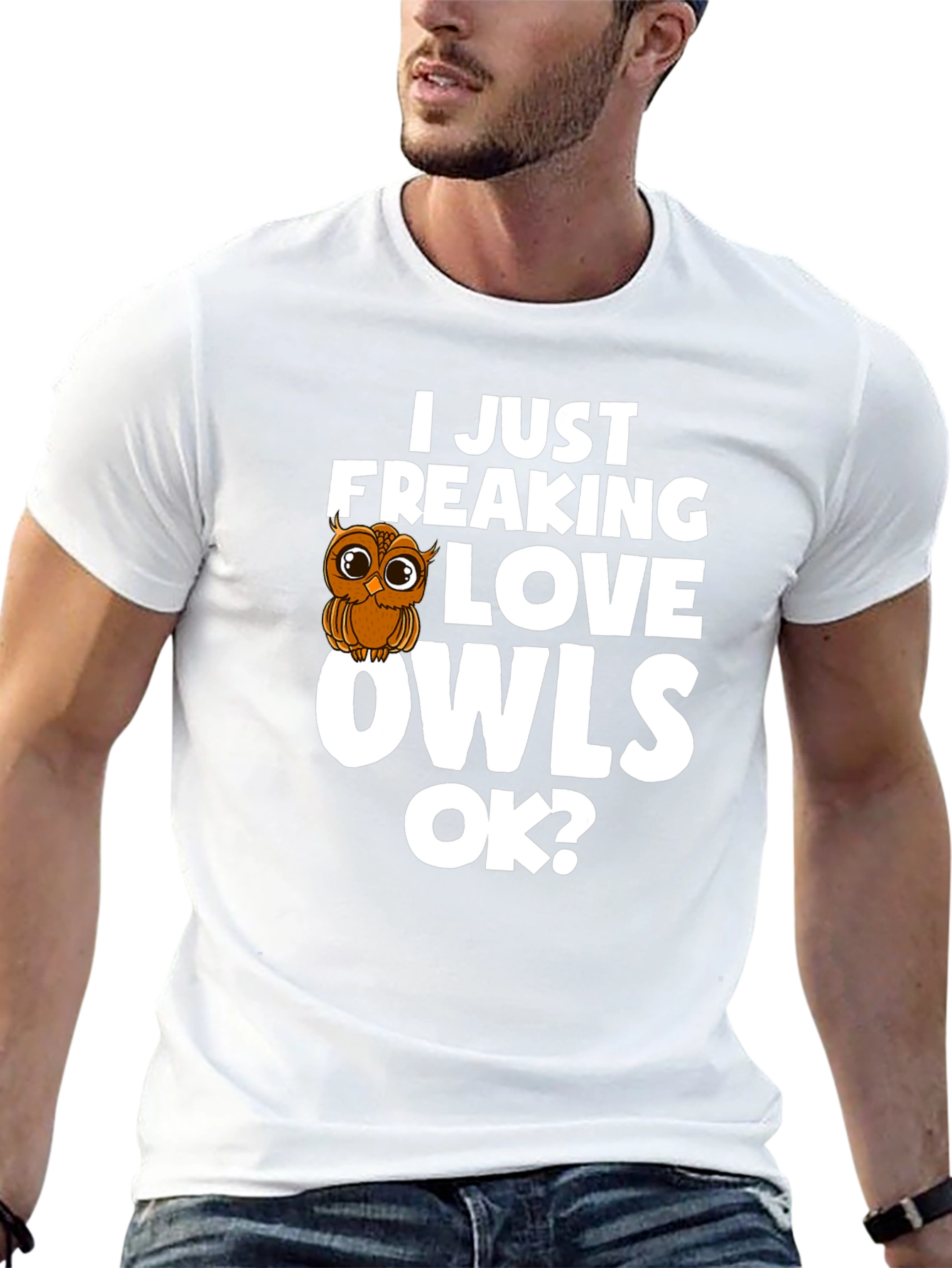 Black I Love Owls T-Shirt - Cute Owl Graphic Tee view 13