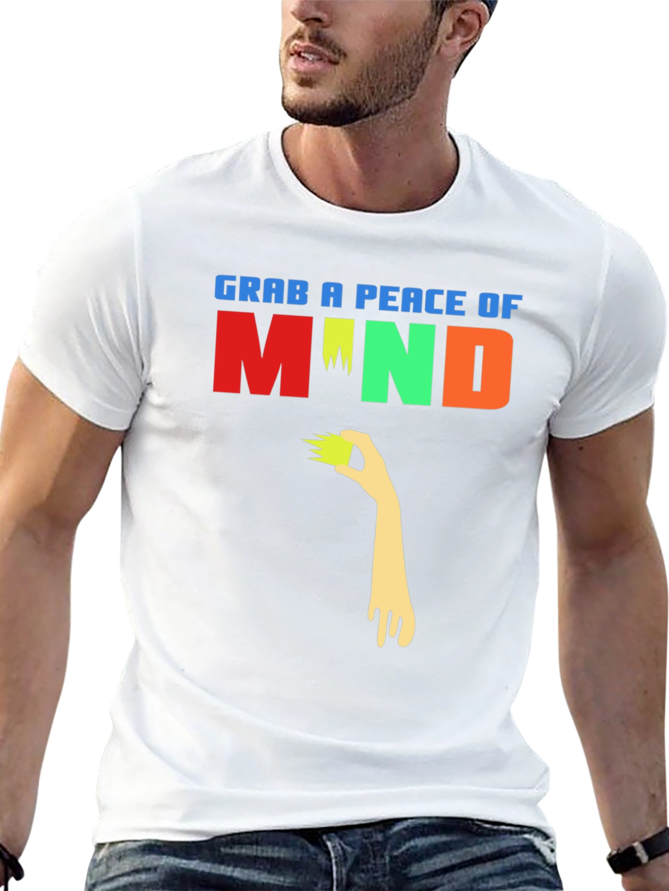 Black Grab A Peace Of Mind Graphic T-Shirt view 13