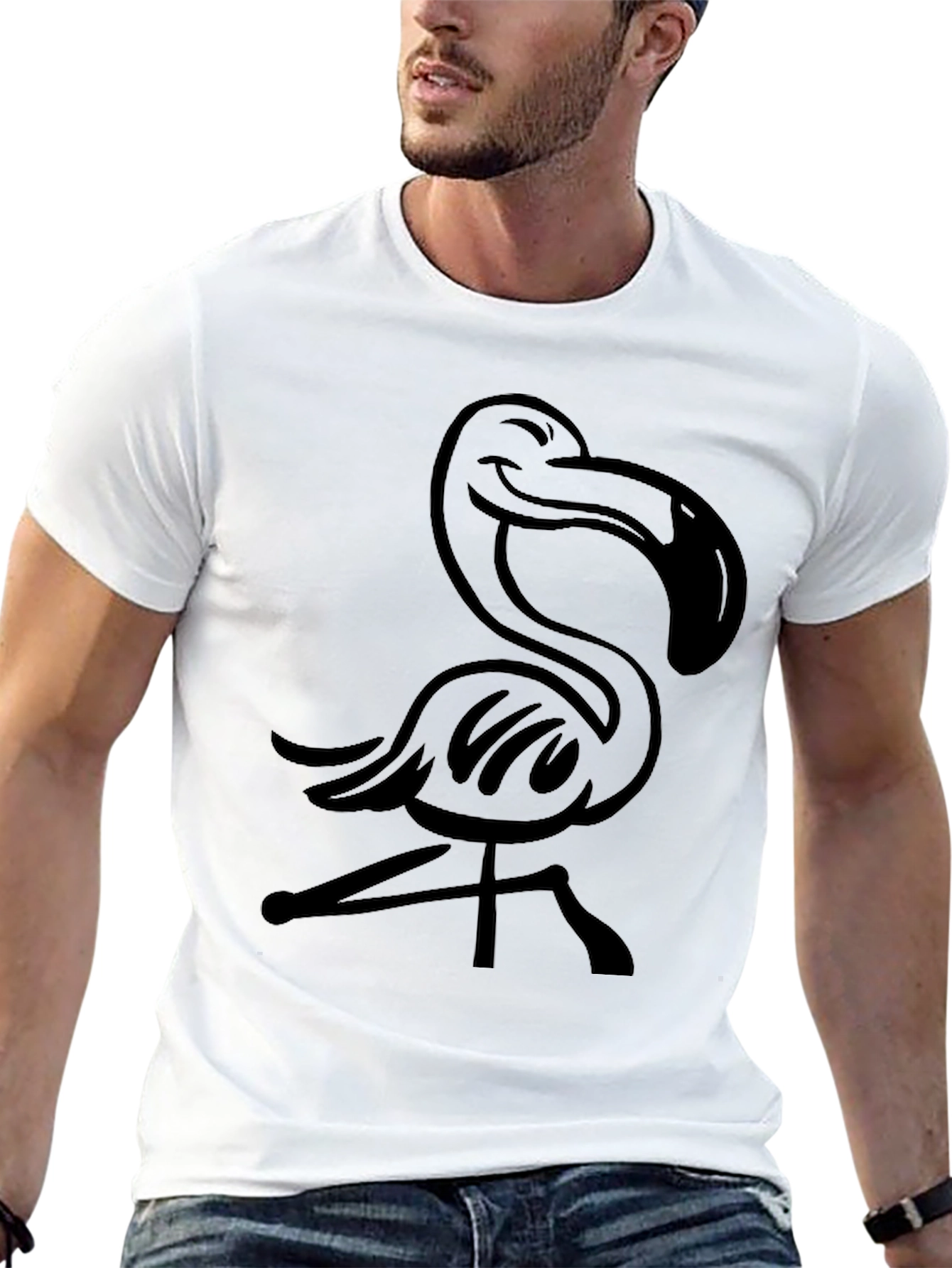 Black Black Flamingo Graphic Tee view 13