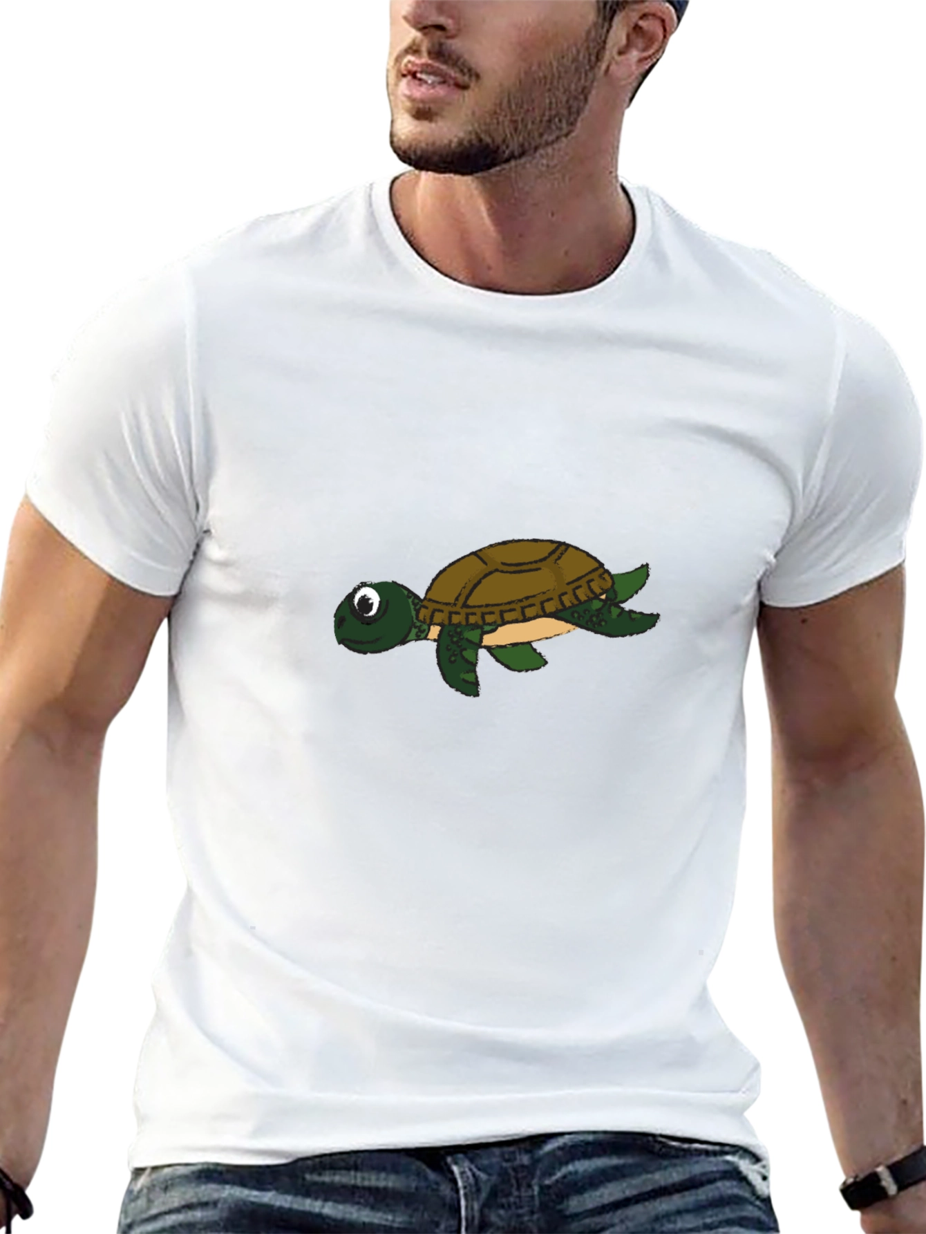 Black Turtle Graphic Black T-Shirt view 13