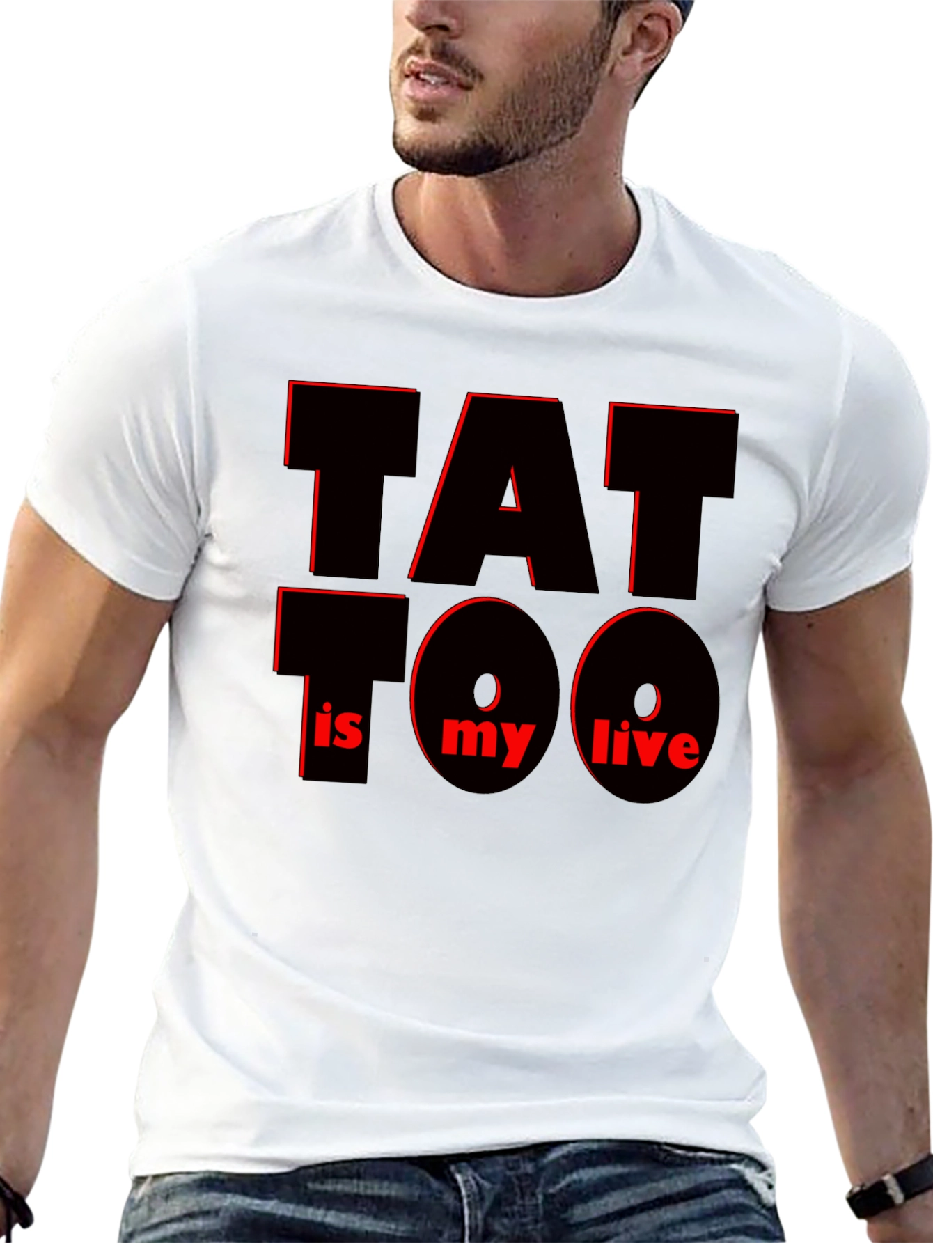 Black Tattoo Is My Life Graphic Tee - Black view 13