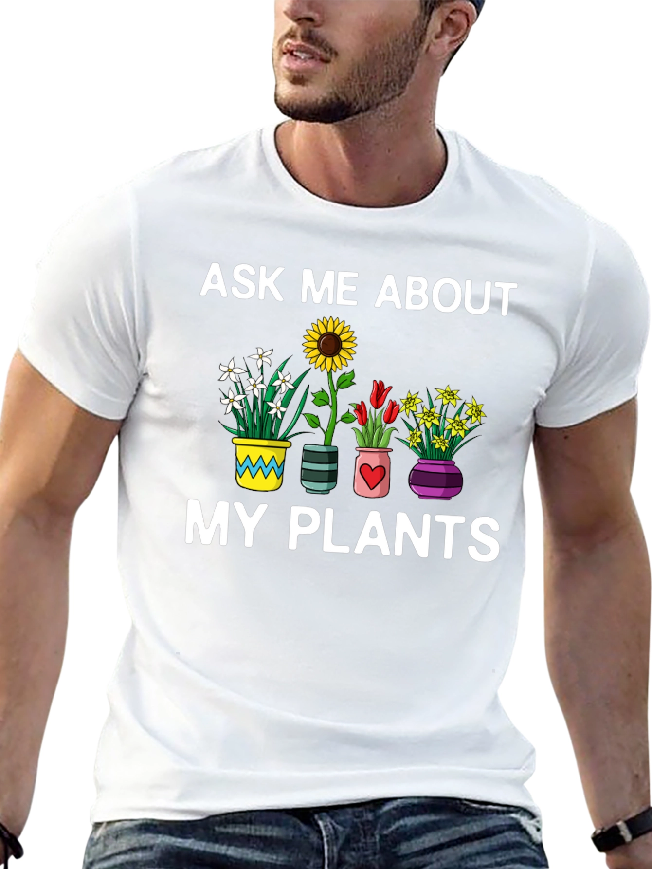 Black Ask Me About My Plants Graphic Tee view 13