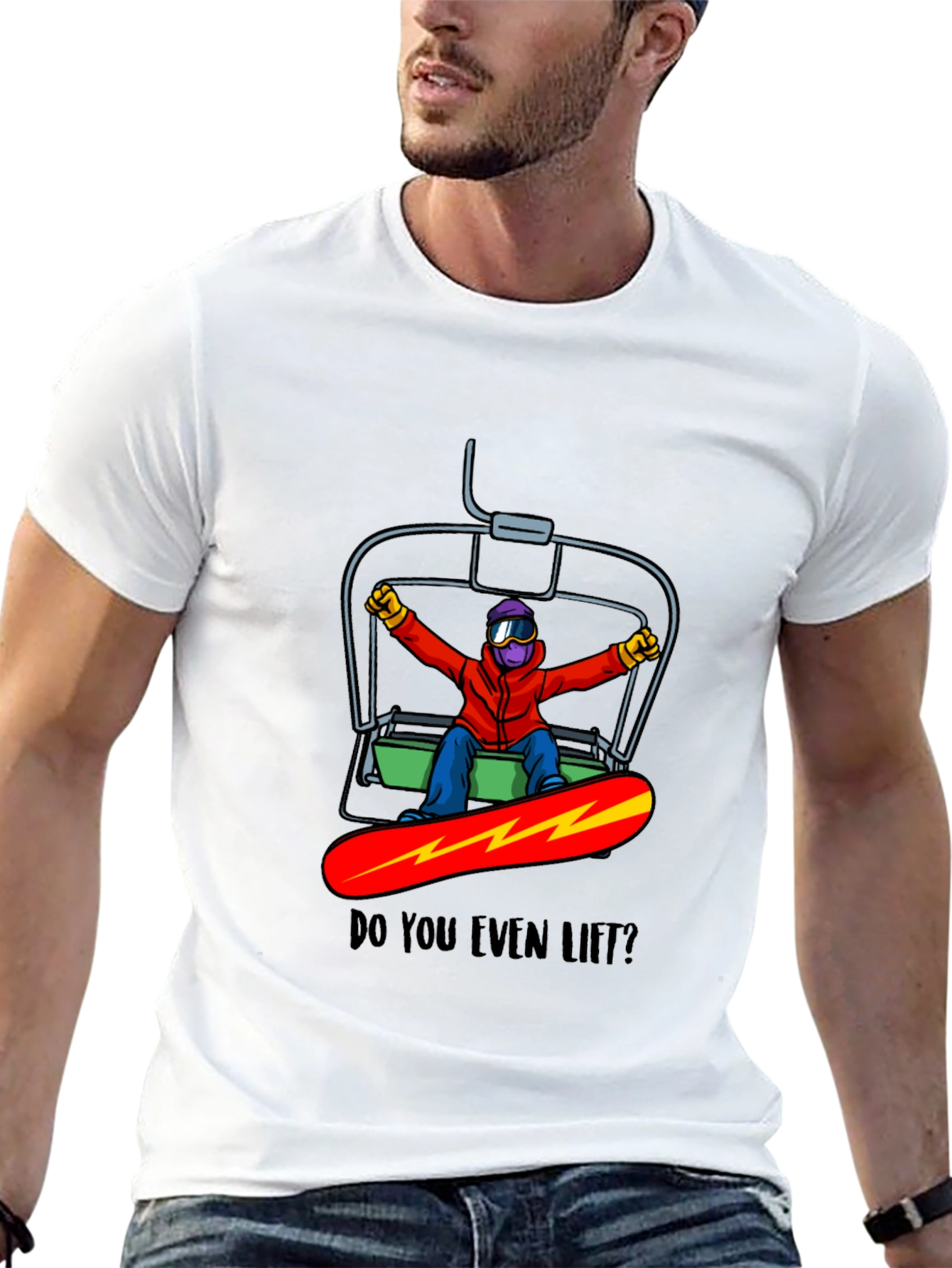 Black Snowboarder 'Do You Even Lift?' Graphic Tee view 13