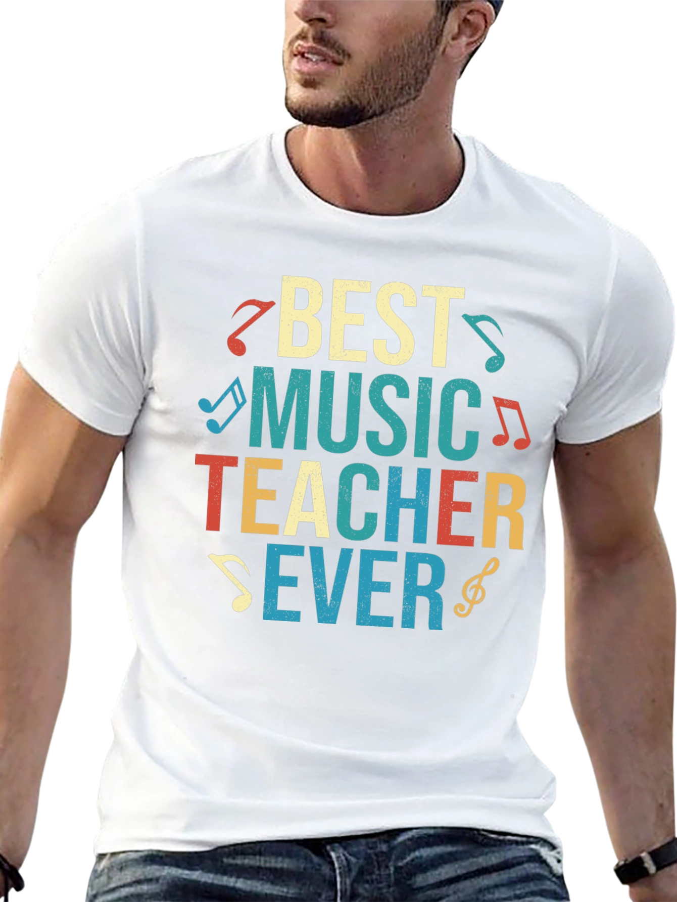 Black Best Music Teacher Ever T-Shirt - Musician Gift view 13