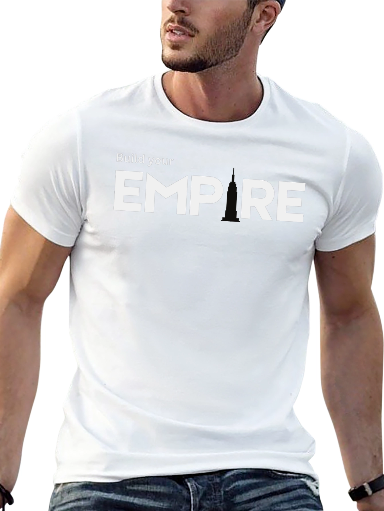 Black Build Your Empire Graphic Tee - Black Cotton Blend view 13