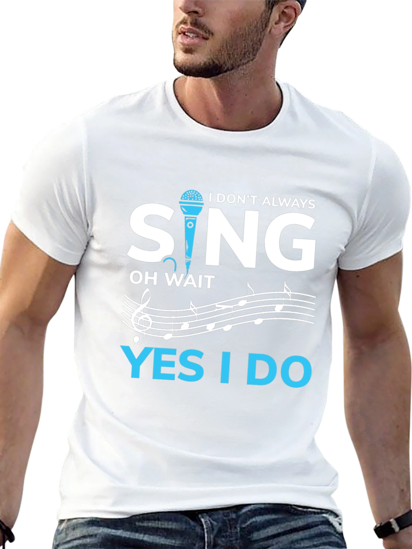 Black I Don't Always Sing T-Shirt view 13