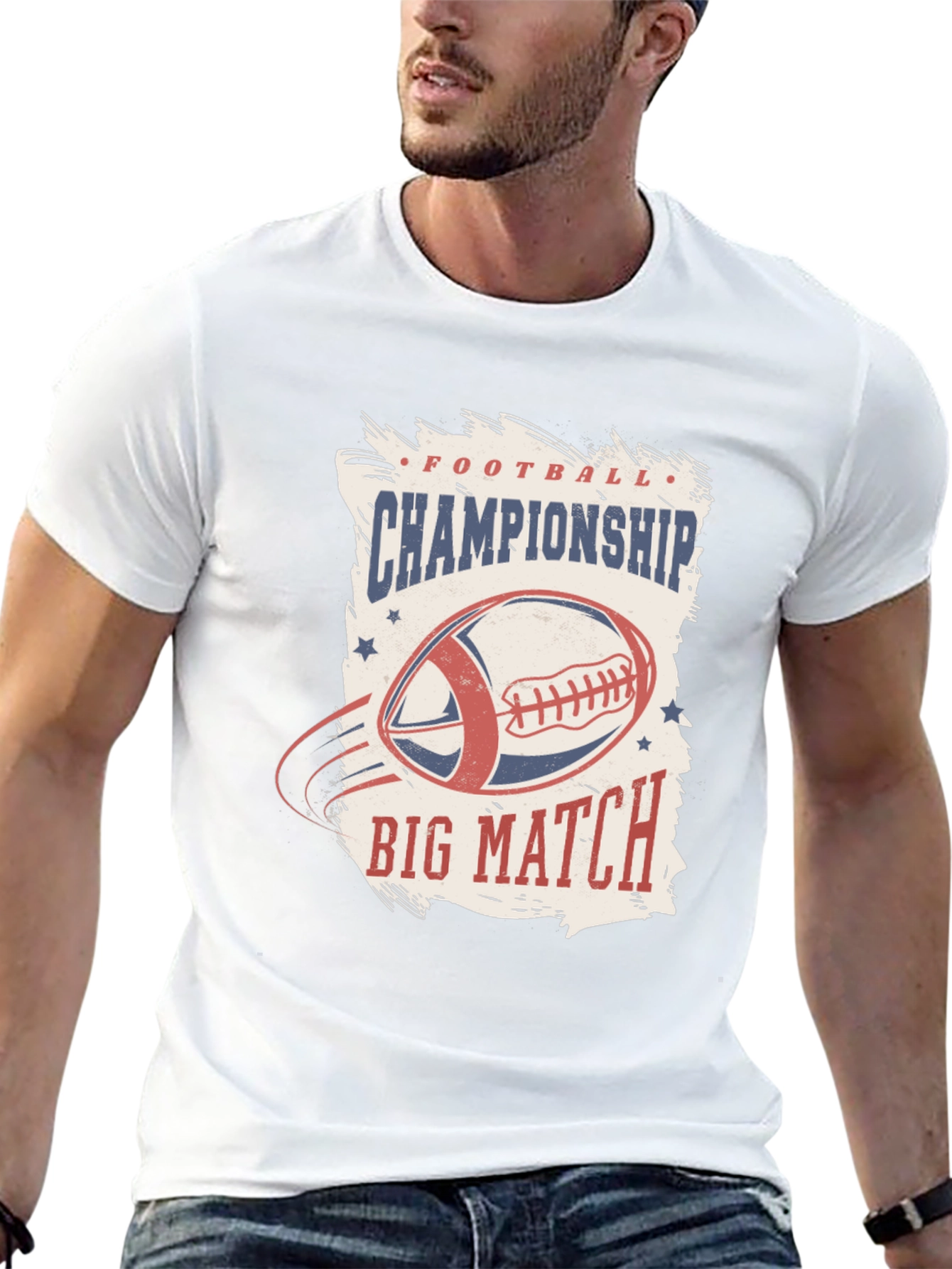Black Football Championship Big Match Graphic Tee view 13