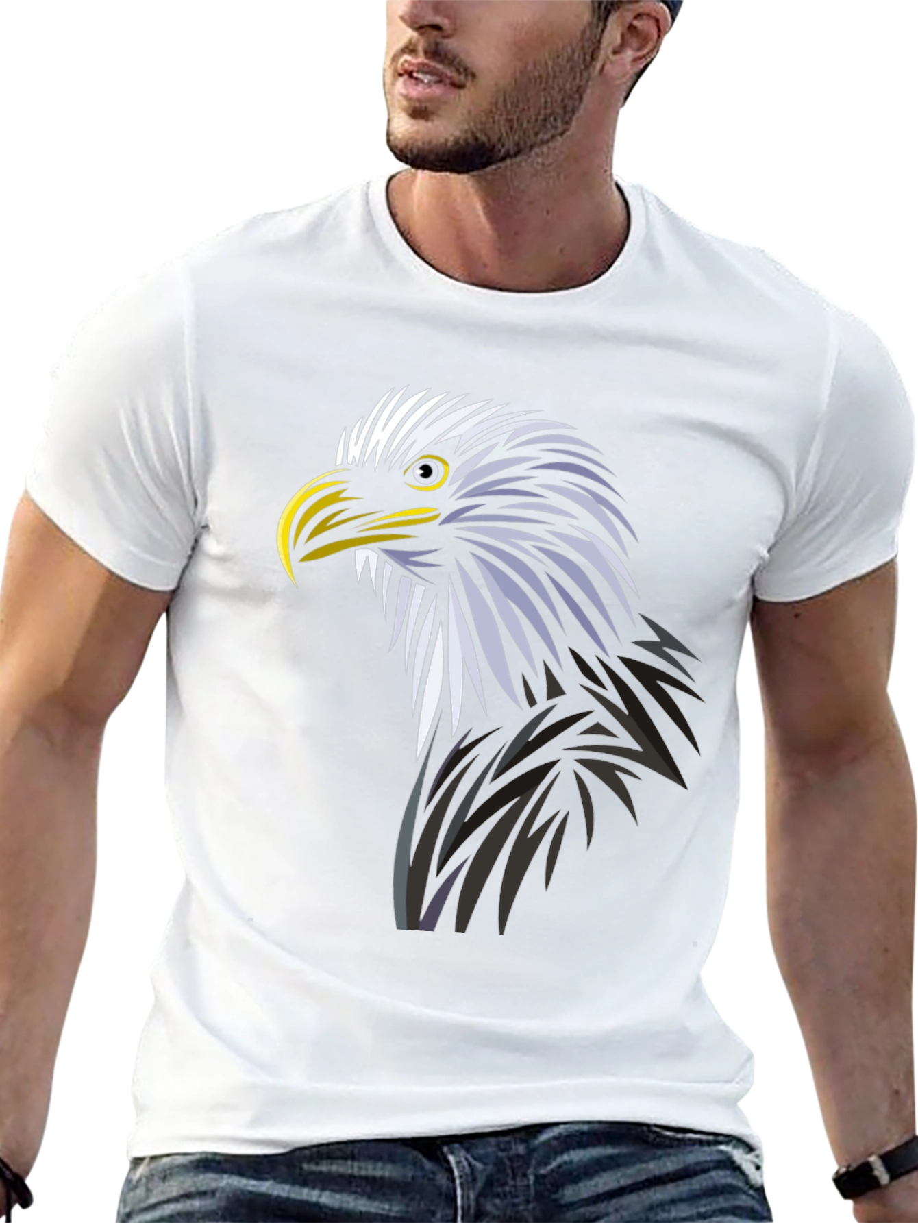 Black Eagle Graphic Tee - Black Cotton Blend view 13