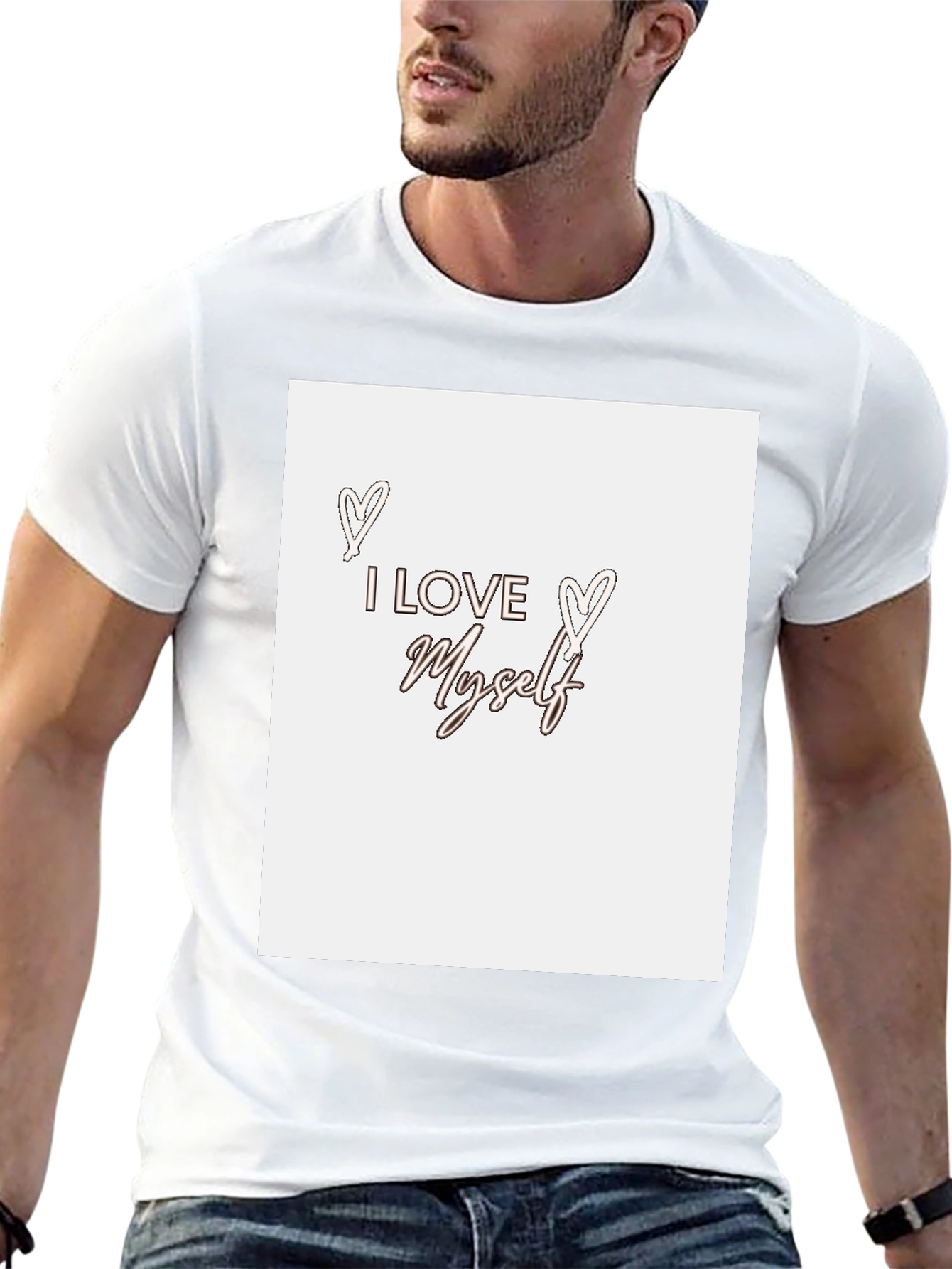 Black I Love Myself Graphic T-Shirt - Trendy Tee view 13