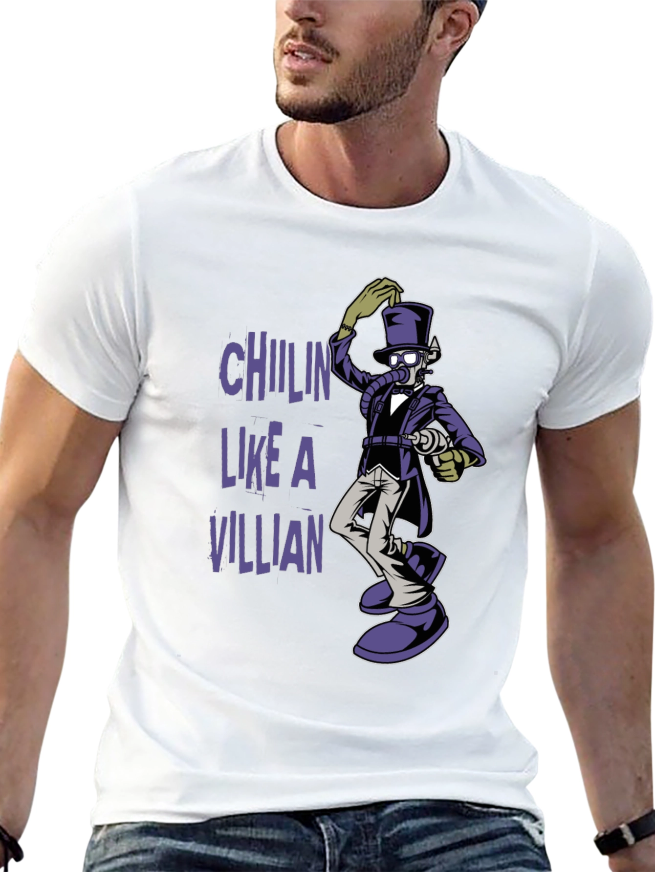 Black Chillin' Like a Villain Graphic Tee view 13