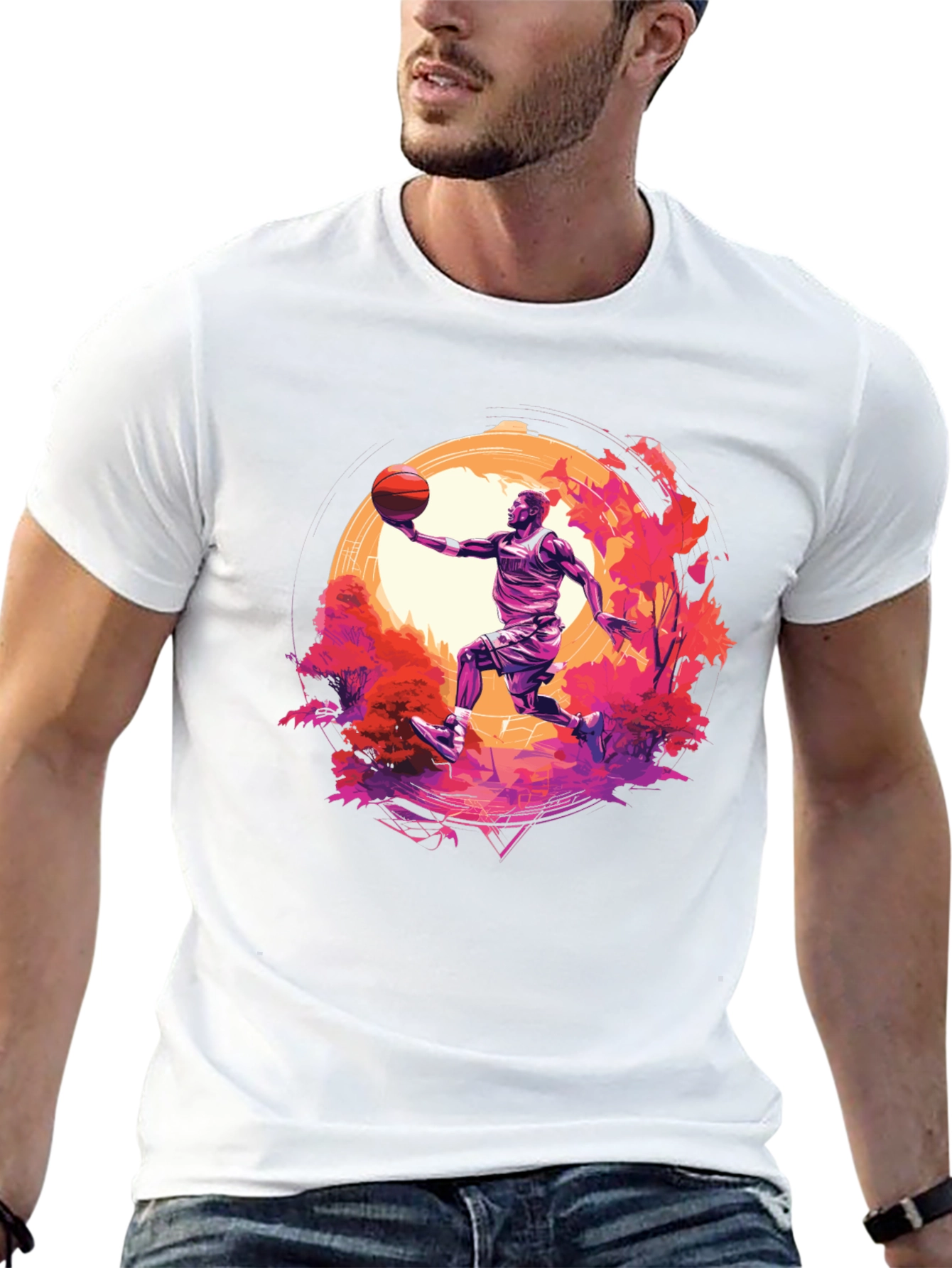 Black Basketball Player Graphic Tee - Stylish Sports Apparel view 13