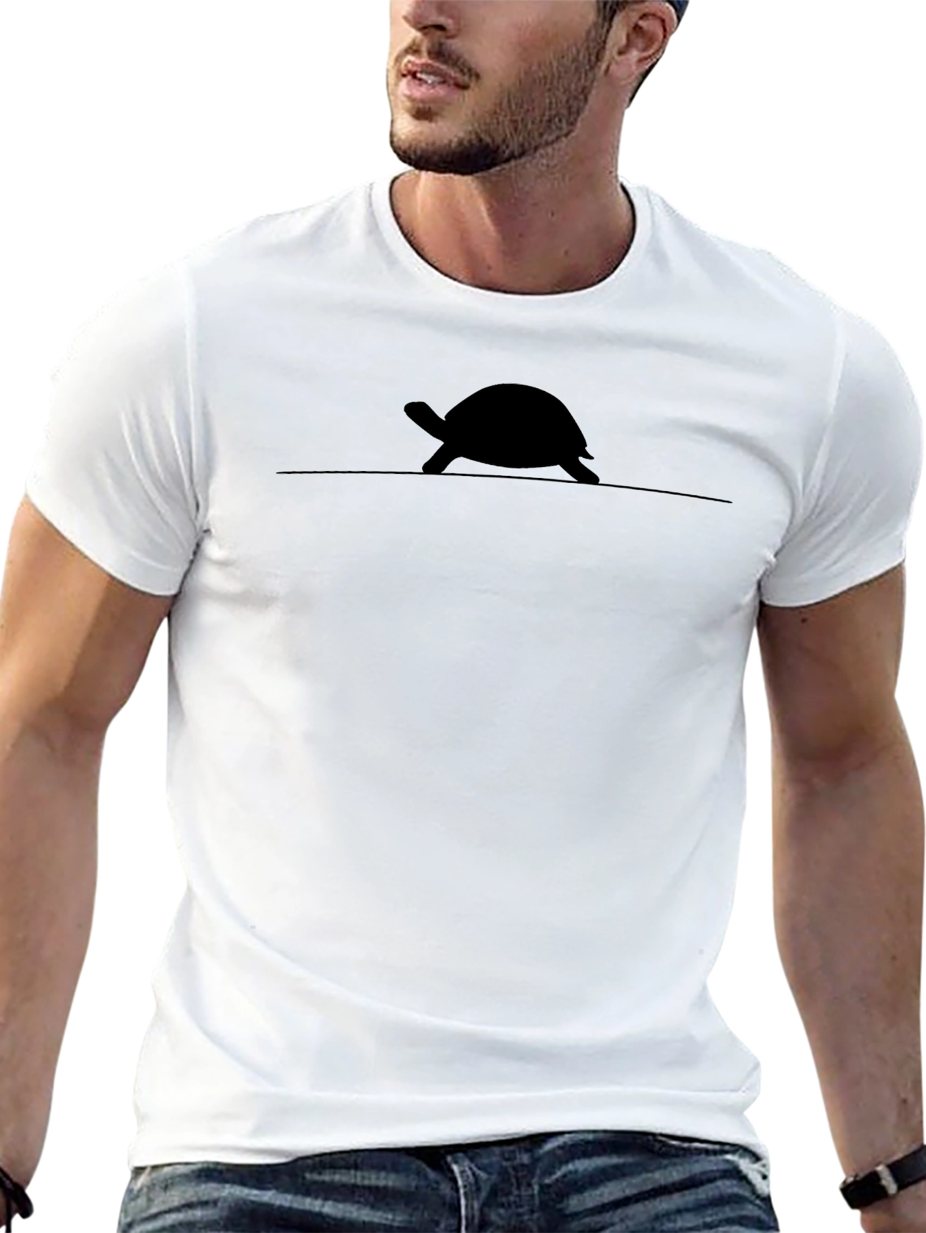 Black Turtle Silhouette Graphic Tee - Stylish & Comfortable view 13